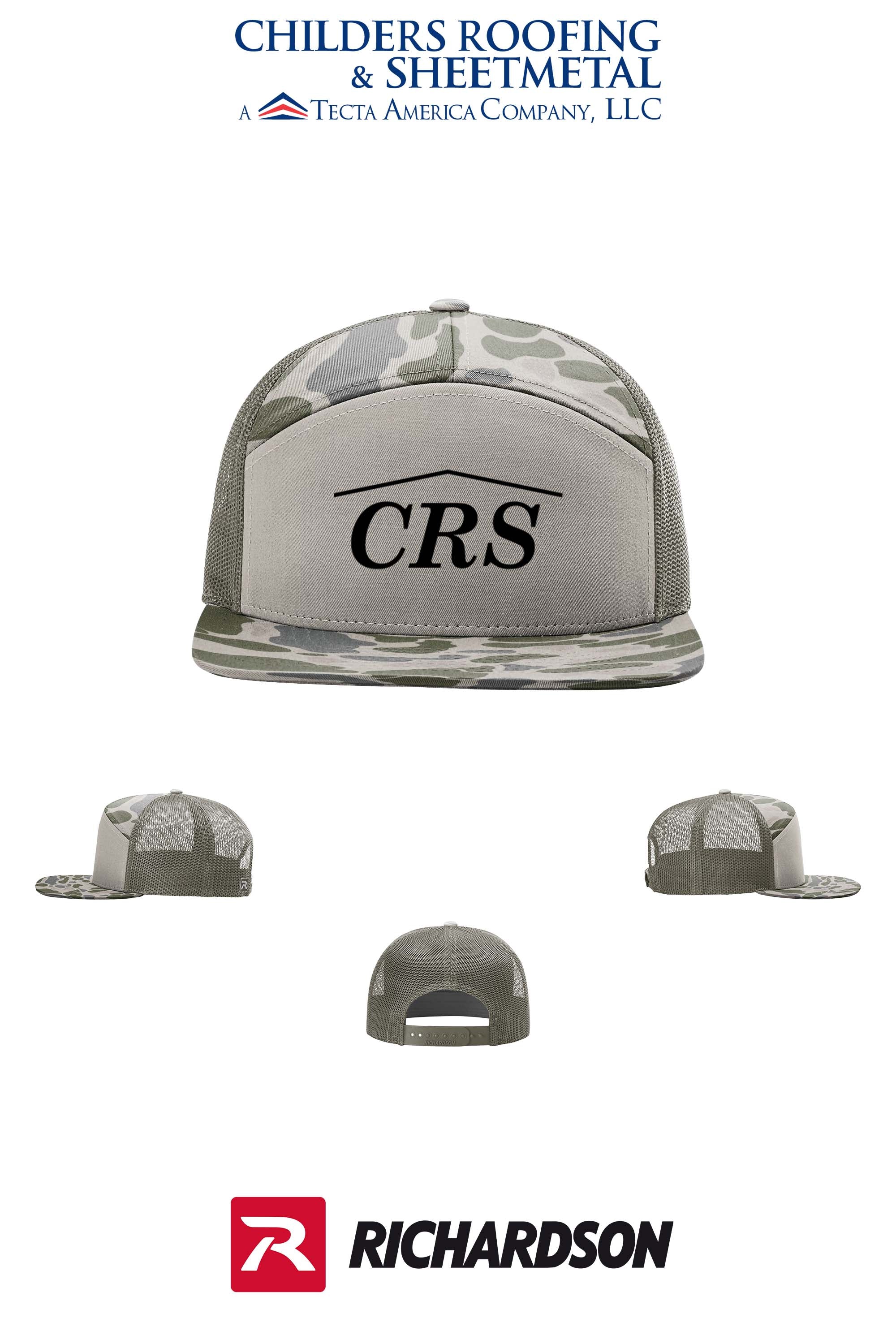 Richardson 168P Printed Seven-Panel Trucker- CRS