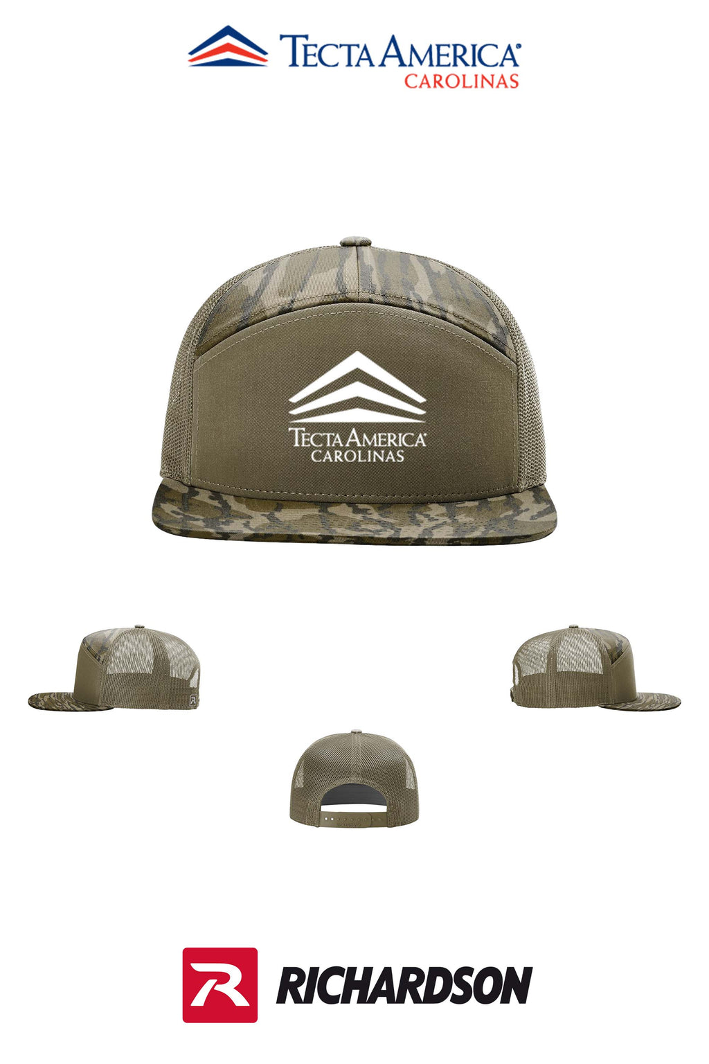 Richardson 168P Printed Seven-Panel Trucker- Tecta America Carolinas LLC