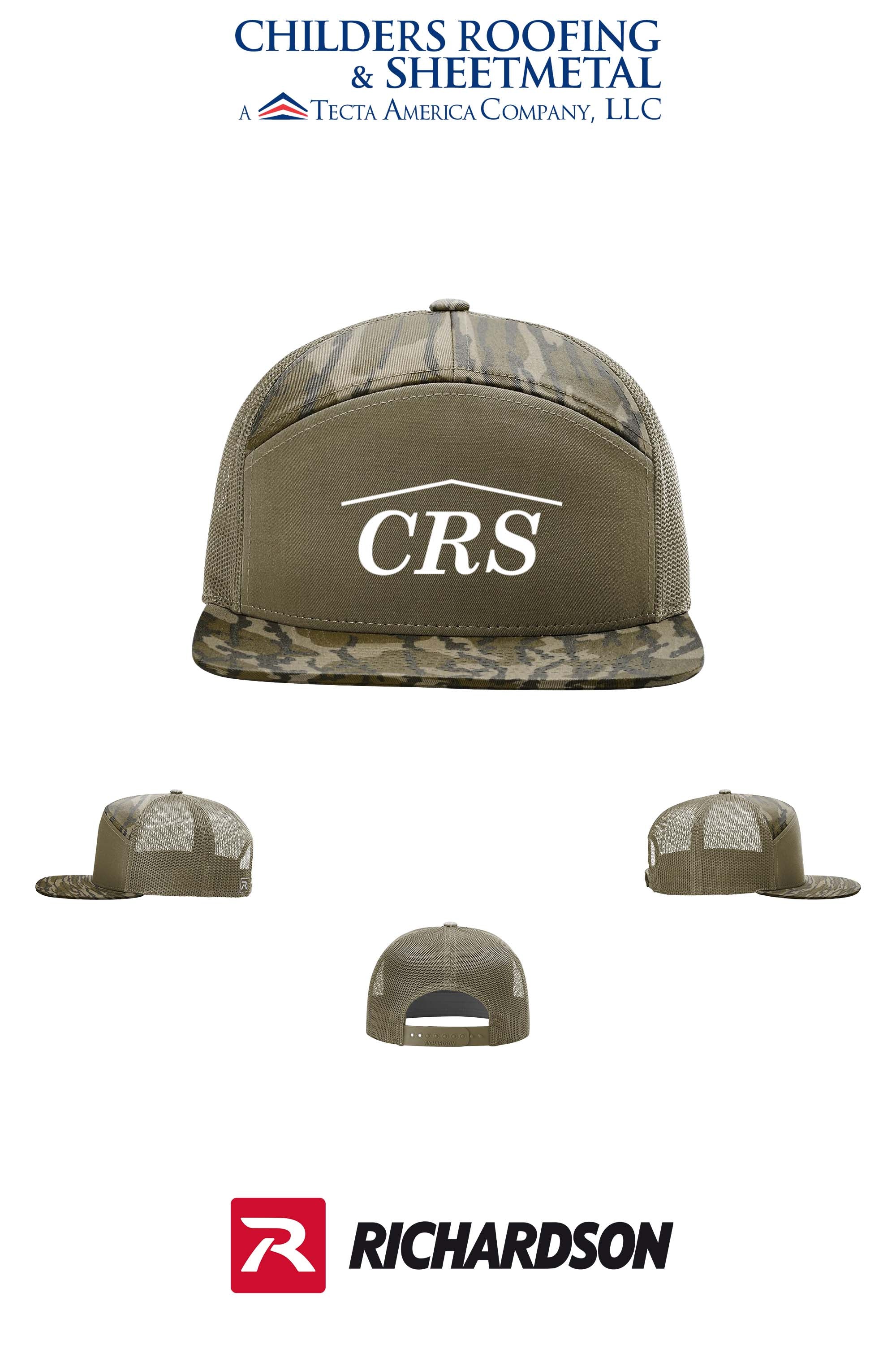 Richardson 168P Printed Seven-Panel Trucker- CRS