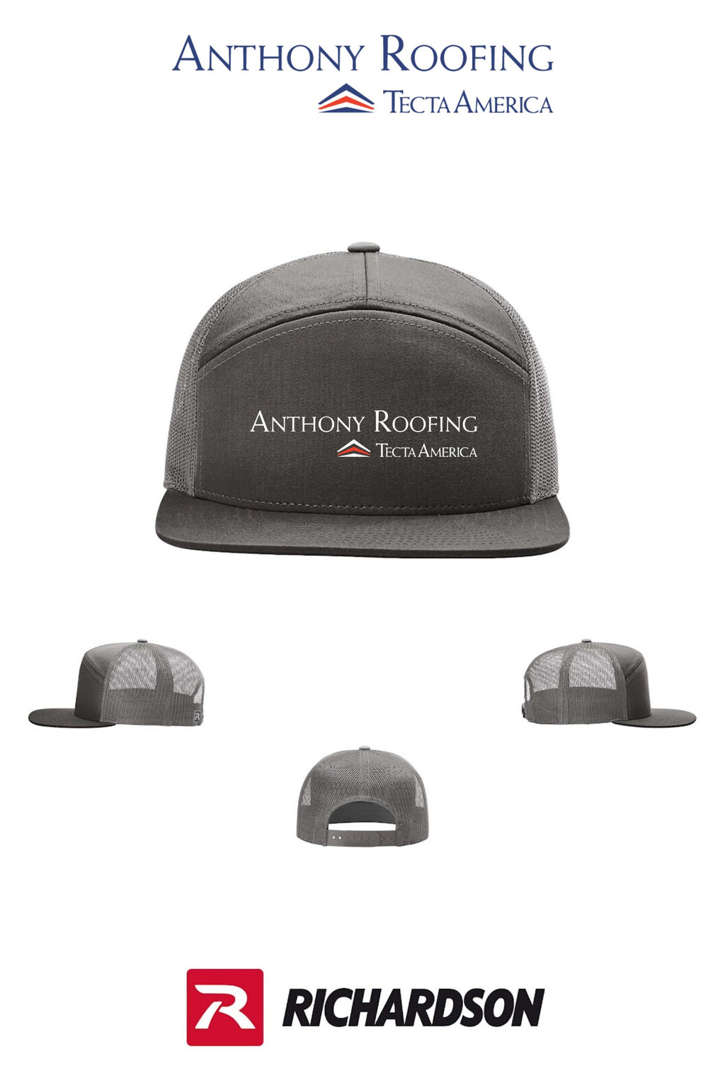 Richardson 168 Seven-Panel Trucker- Anthony Roofing