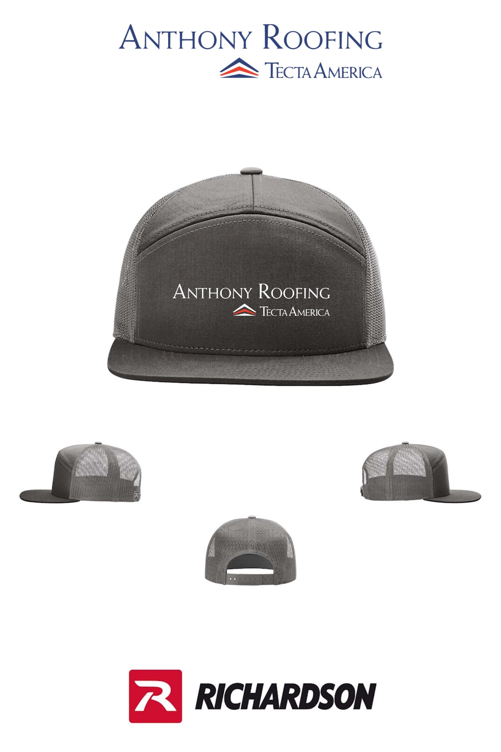 Richardson 168 Seven-Panel Trucker- Anthony Roofing