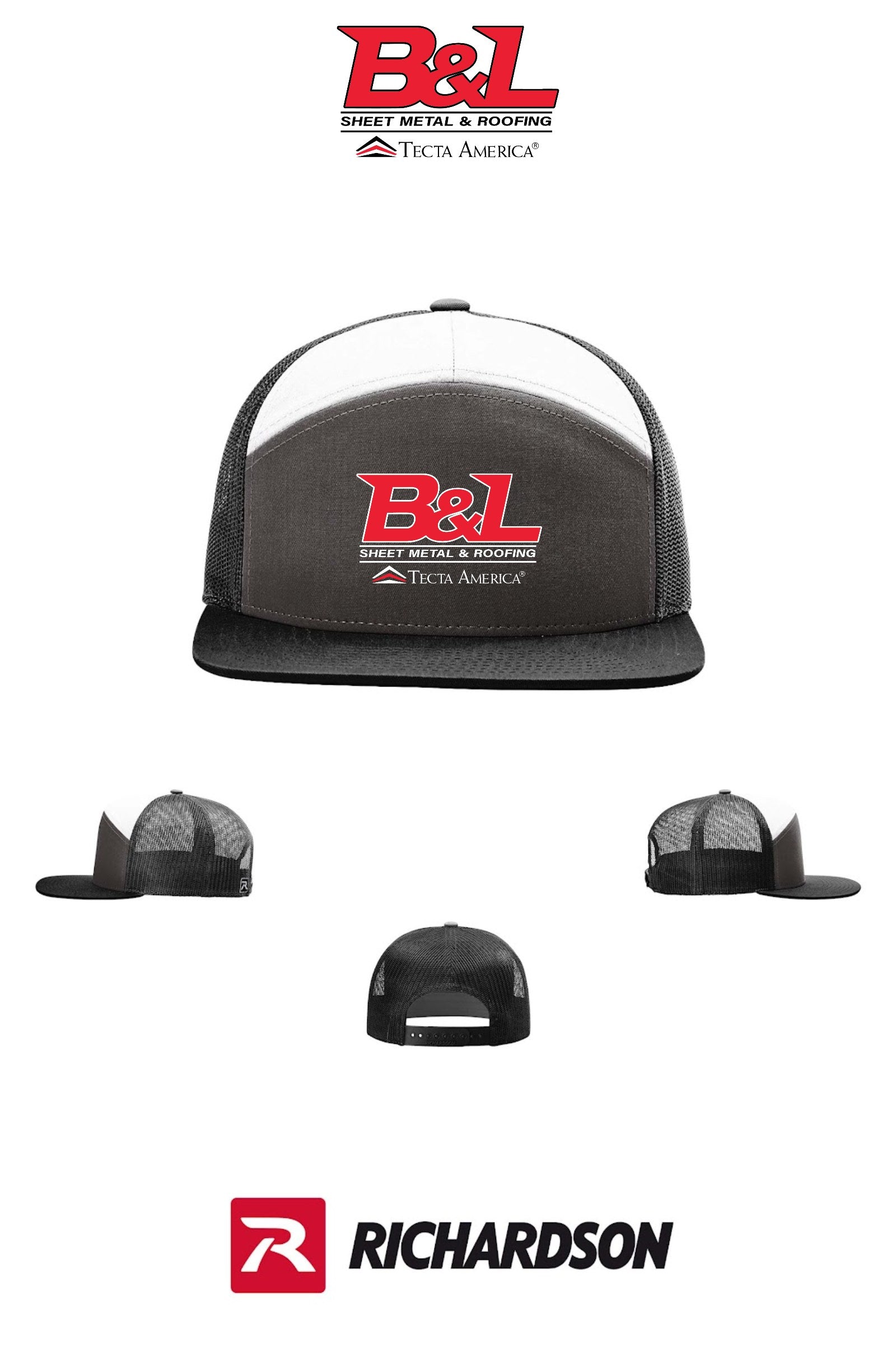 Richardson 168 Seven-Panel Trucker- B&L Sheet Metal & Roofing