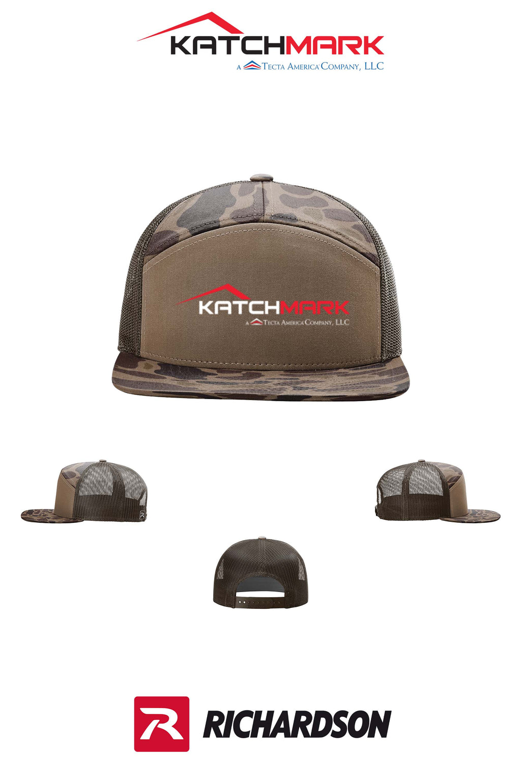 Richardson 168P Printed Seven-Panel Trucker- Katchmark, A Tecta American Company LLC