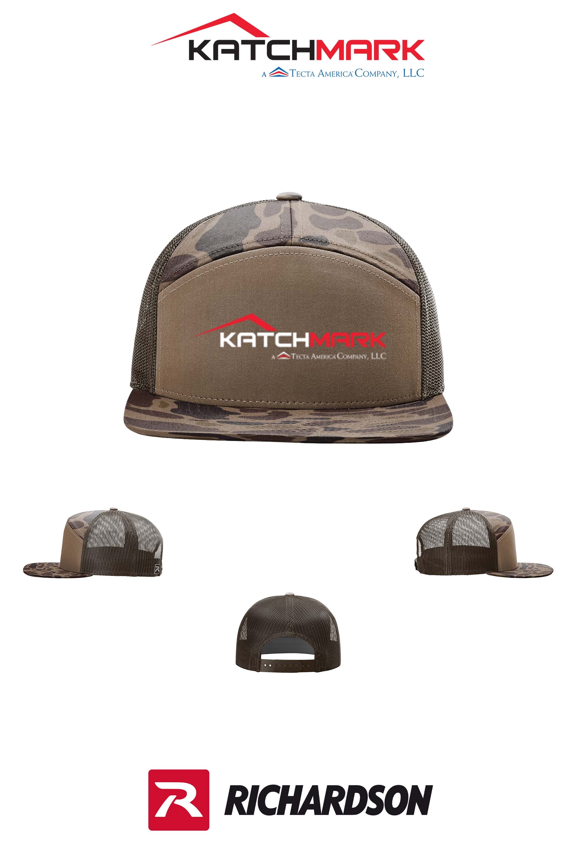 Richardson 168P Printed Seven-Panel Trucker- Katchmark, A Tecta American Company LLC