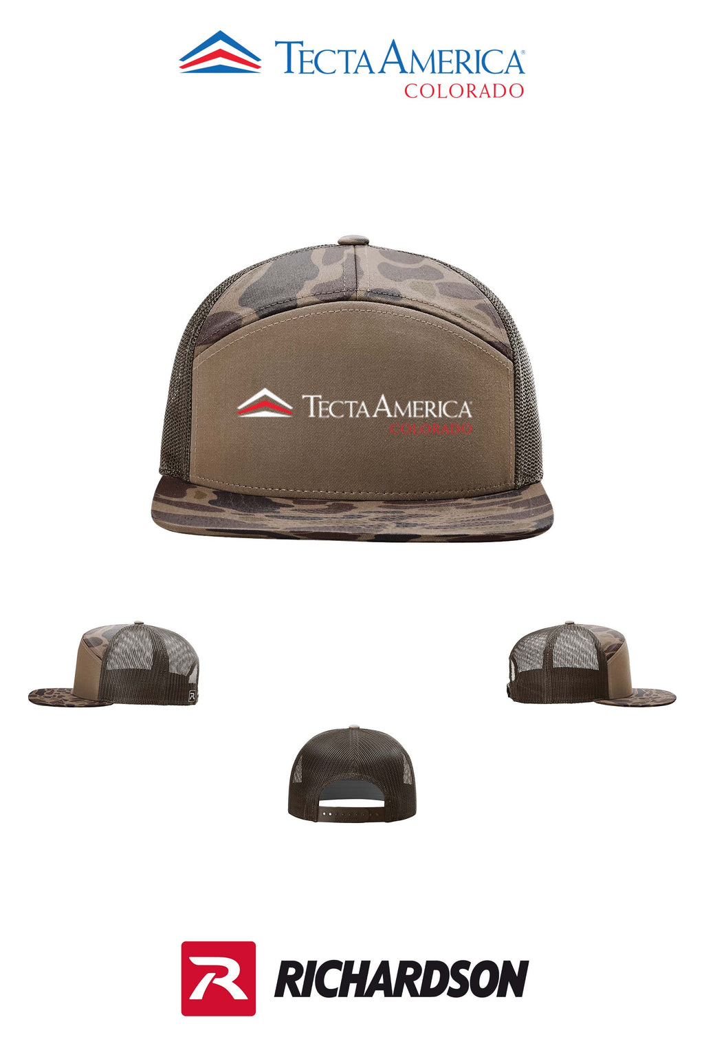 Richardson 168P Printed Seven-Panel Trucker- Monument Roofing of Colorado