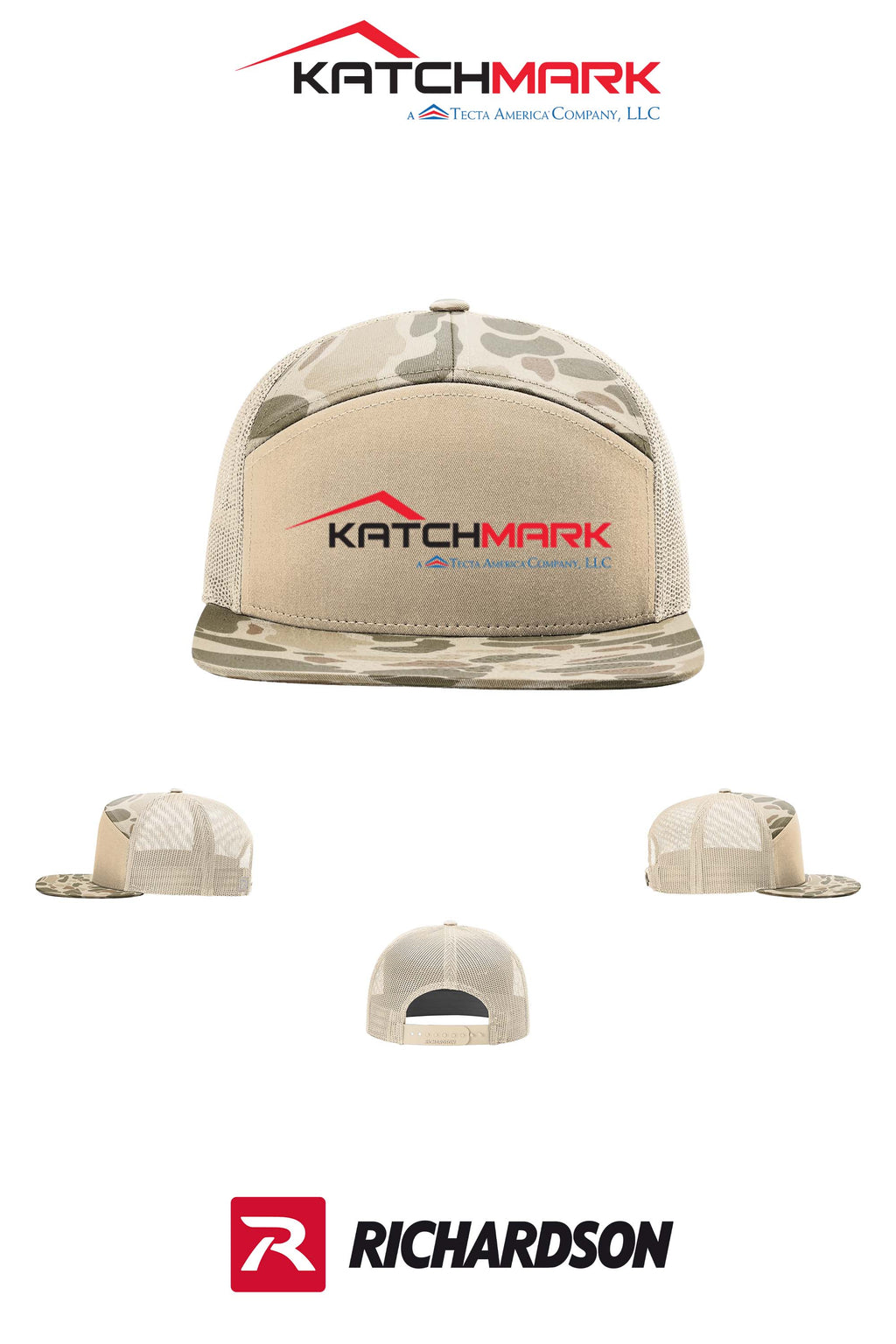 Richardson 168P Printed Seven-Panel Trucker- Katchmark, A Tecta American Company LLC