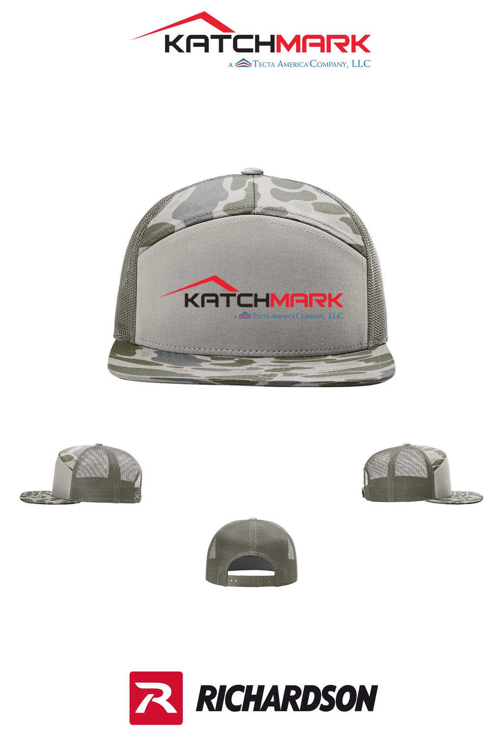 Richardson 168P Printed Seven-Panel Trucker- Katchmark, A Tecta American Company LLC