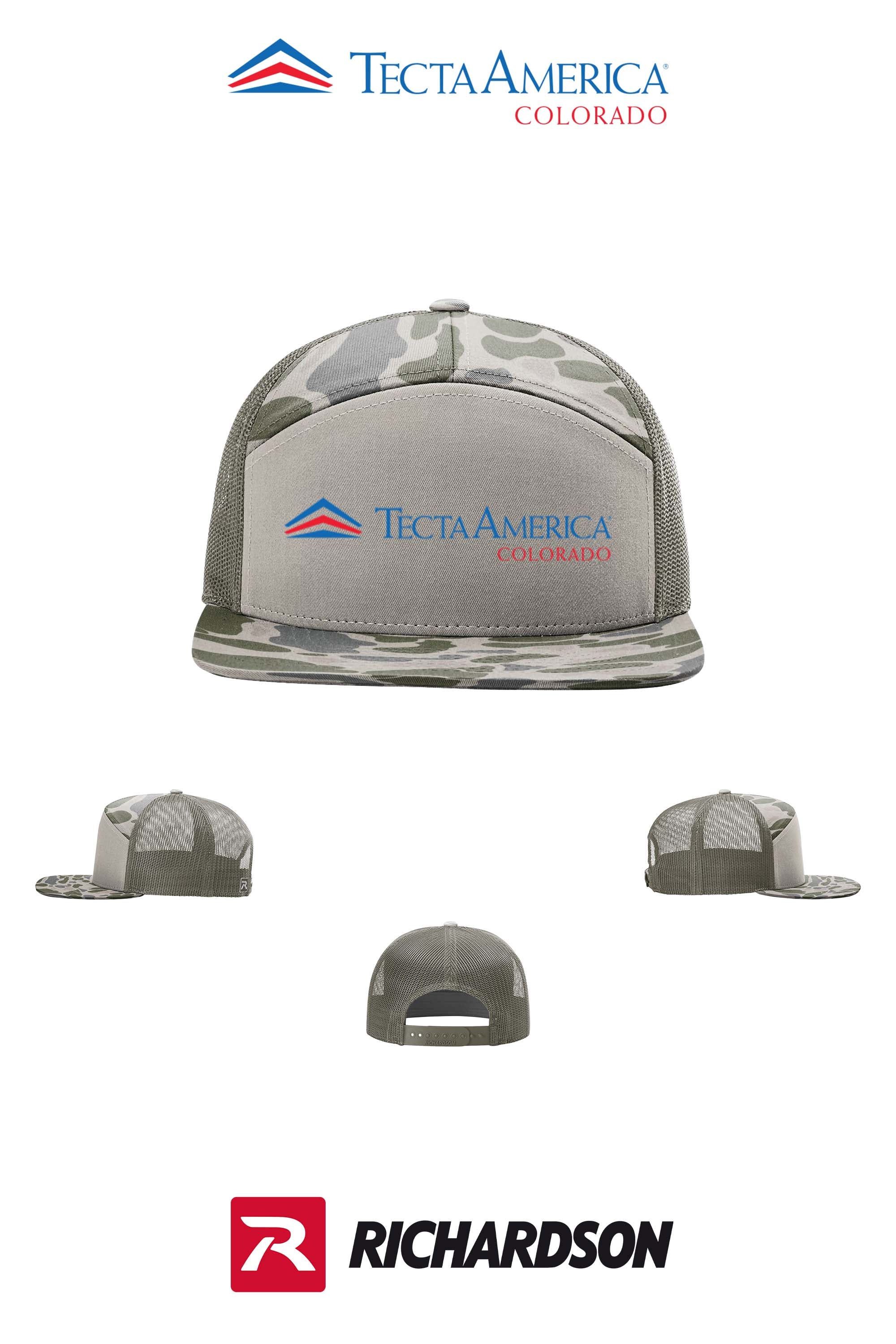 Richardson 168P Printed Seven-Panel Trucker- Monument Roofing of Colorado