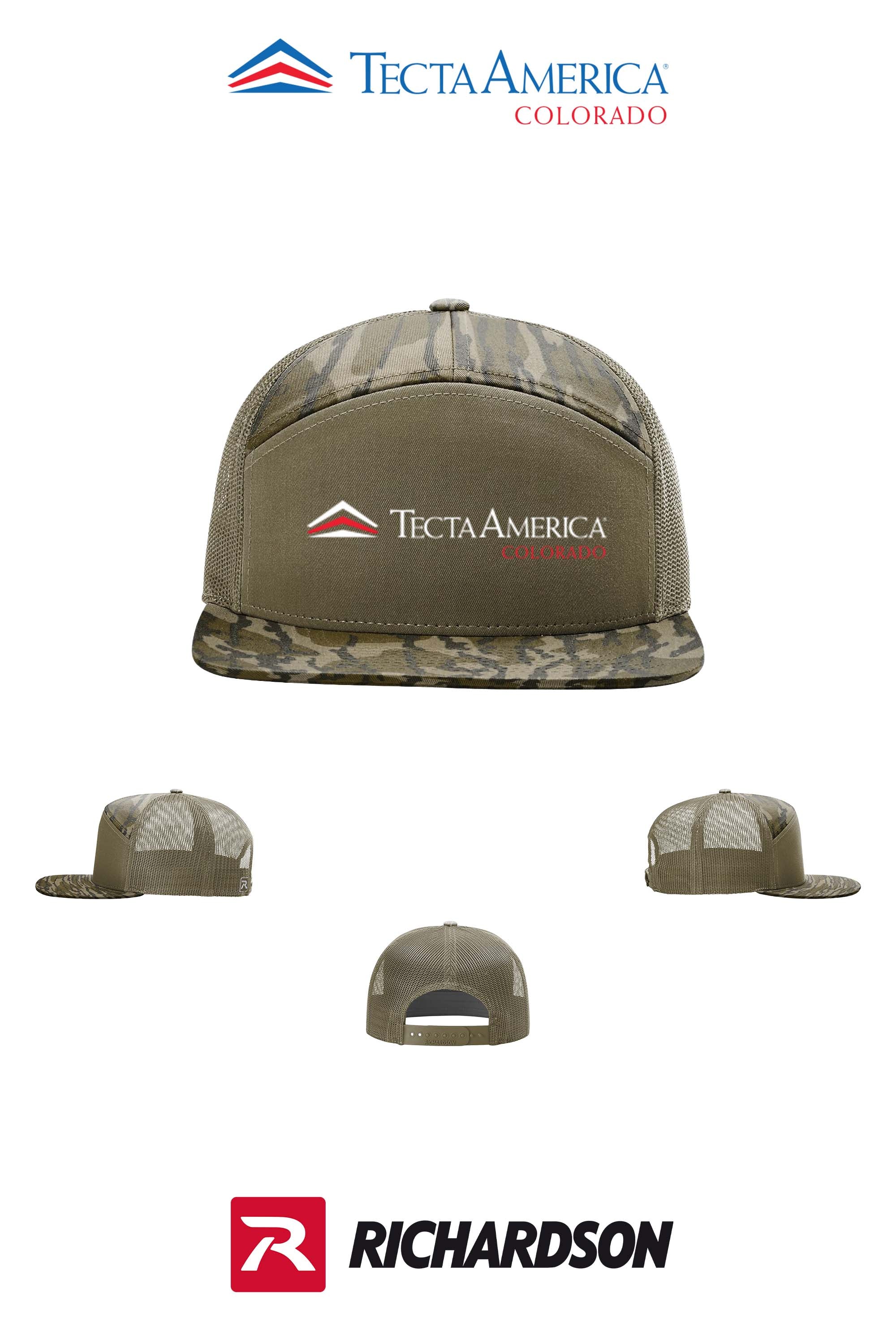 Richardson 168P Printed Seven-Panel Trucker- Monument Roofing of Colorado