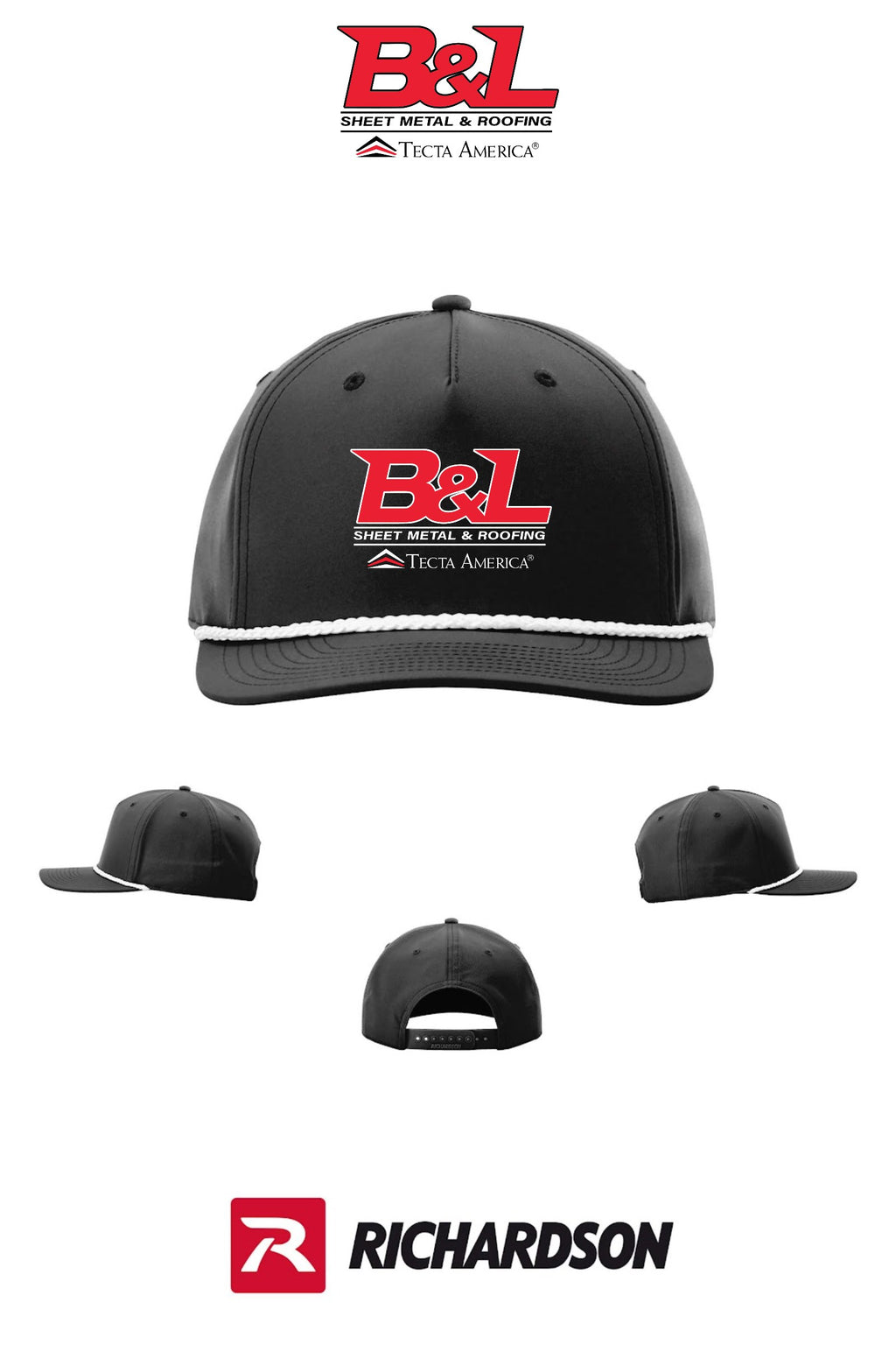 Richardson 258 Five-Panel Classic Rope Cap - B&L Sheet Metal & Roofing