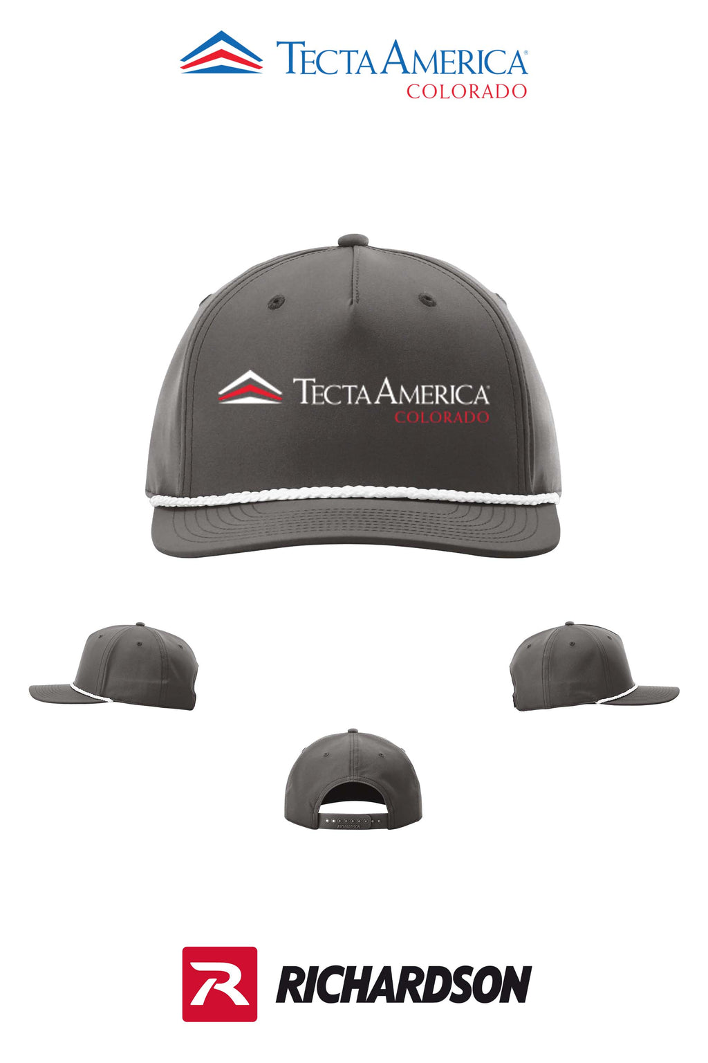 Richardson 258 Five-Panel Classic Rope Cap - Monument Roofing of Colorado