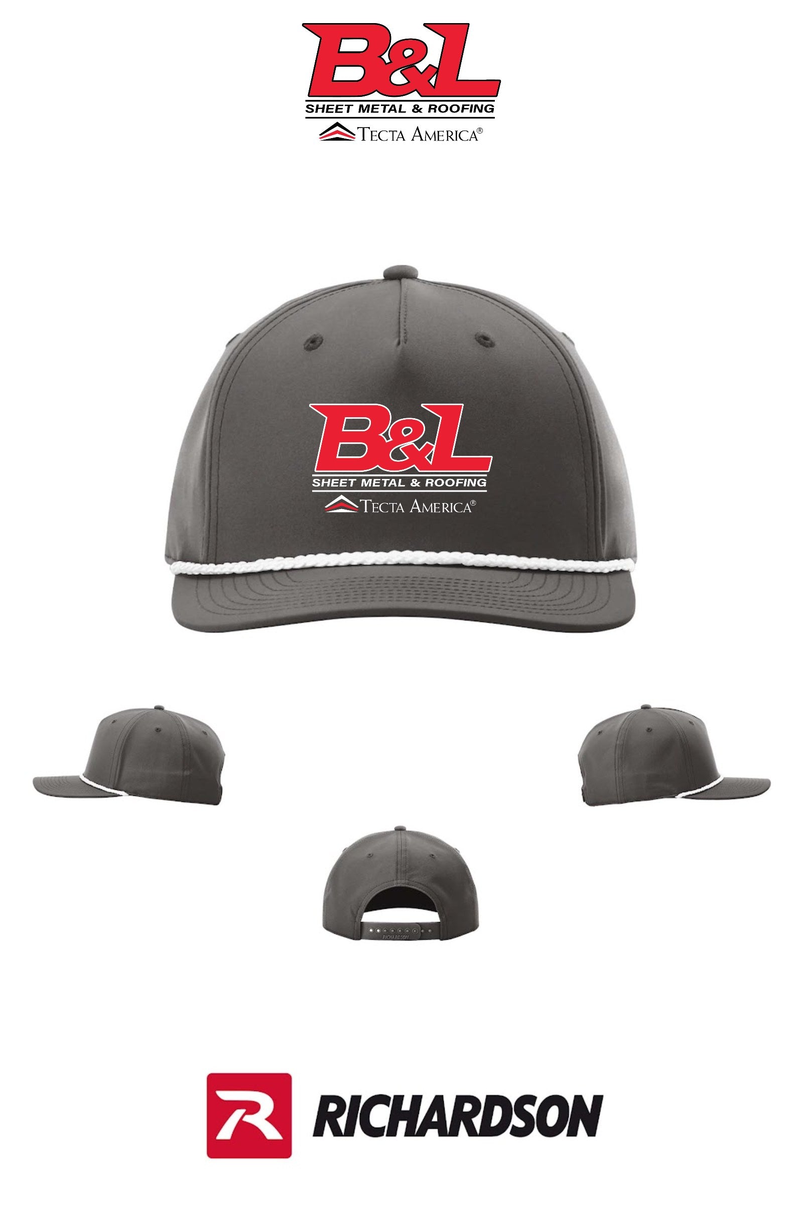 Richardson 258 Five-Panel Classic Rope Cap - B&L Sheet Metal & Roofing