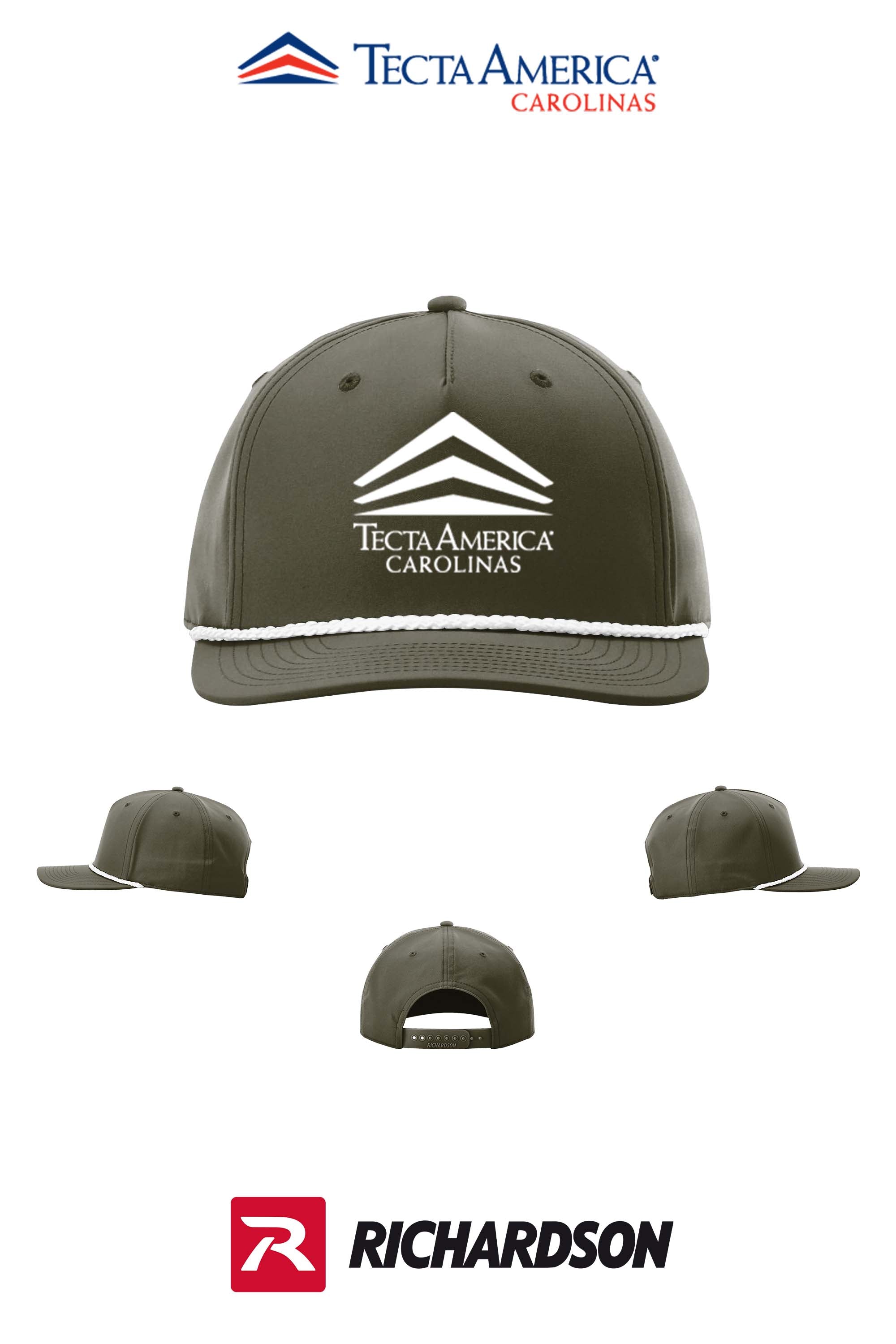 Richardson 258 Five-Panel Classic Rope Cap - Tecta America Carolinas LLC