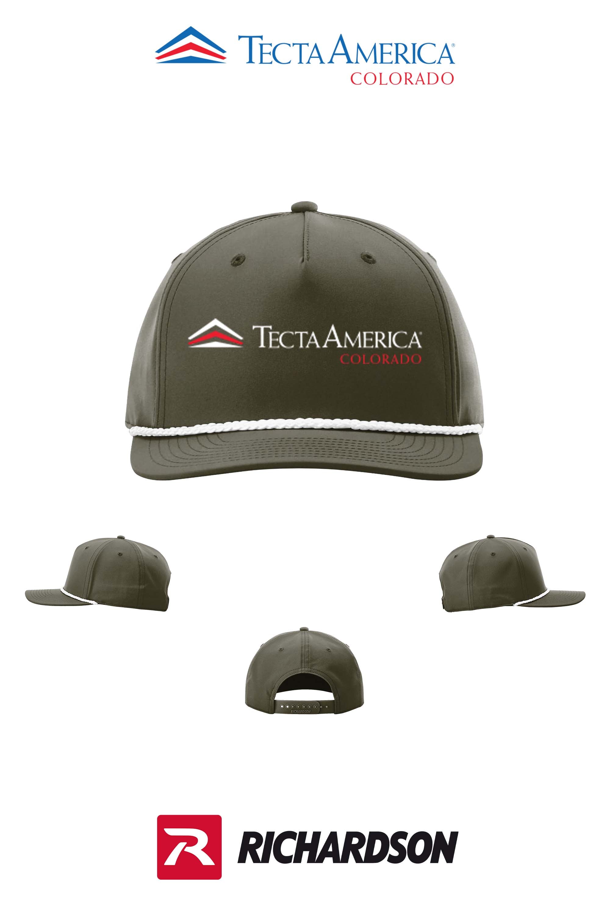 Richardson 258 Five-Panel Classic Rope Cap - Monument Roofing of Colorado