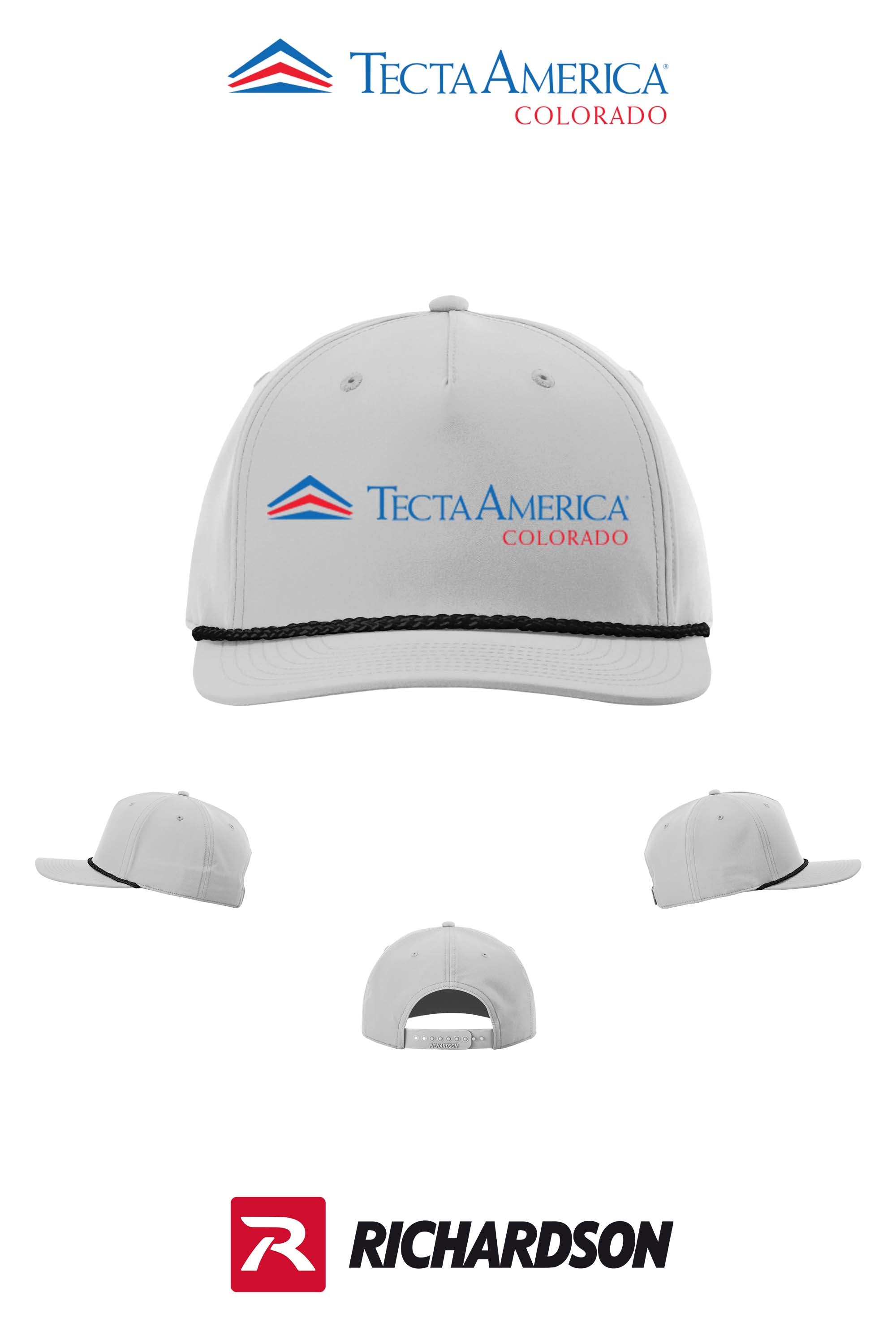 Richardson 258 Five-Panel Classic Rope Cap - Monument Roofing of Colorado