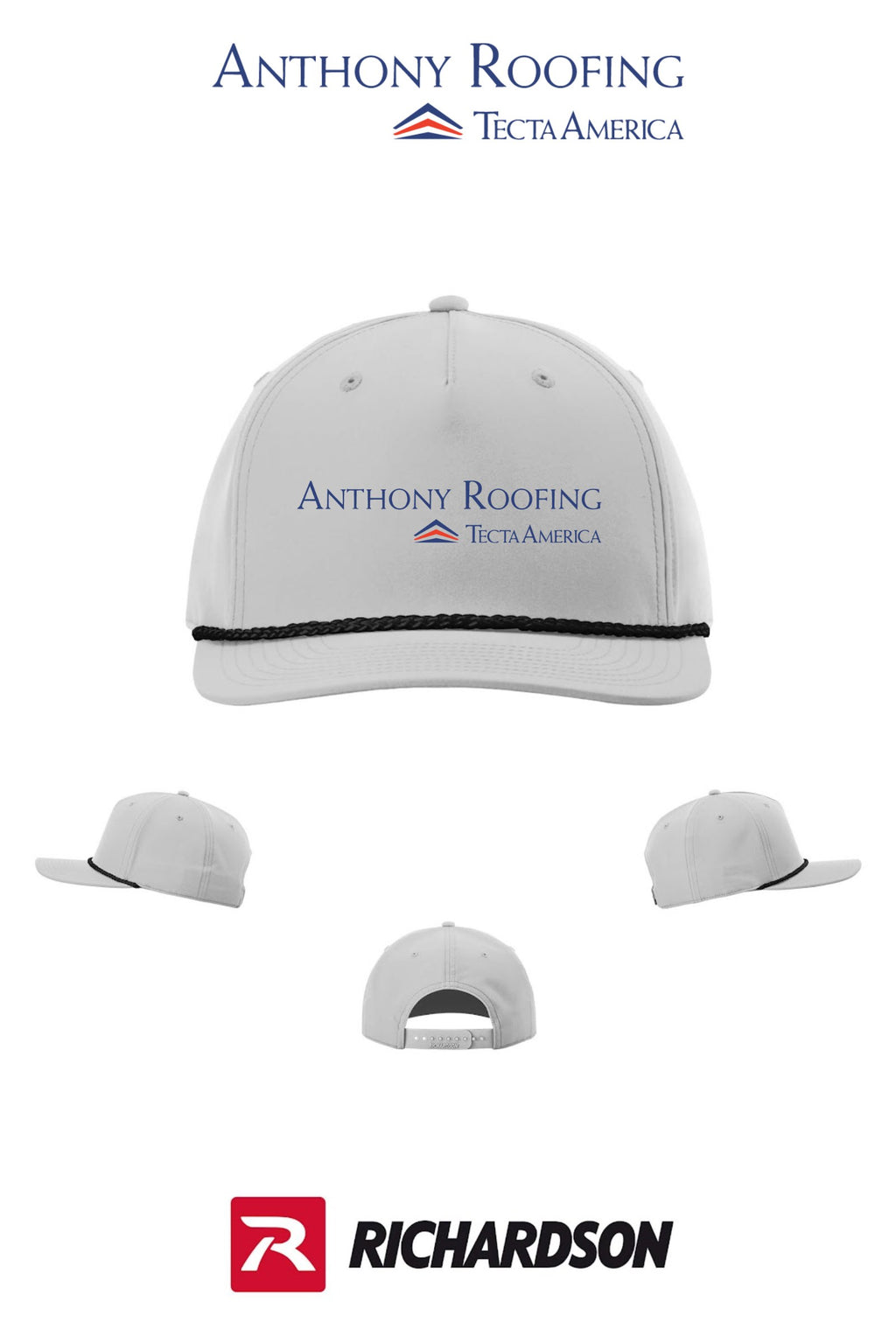 Richardson 258 Five-Panel Classic Rope Cap - Anthony Roofing