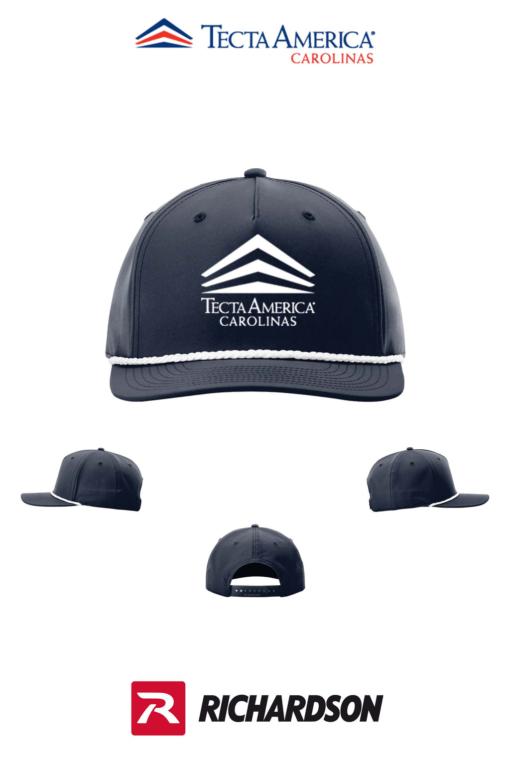 Richardson 258 Five-Panel Classic Rope Cap - Tecta America Carolinas LLC