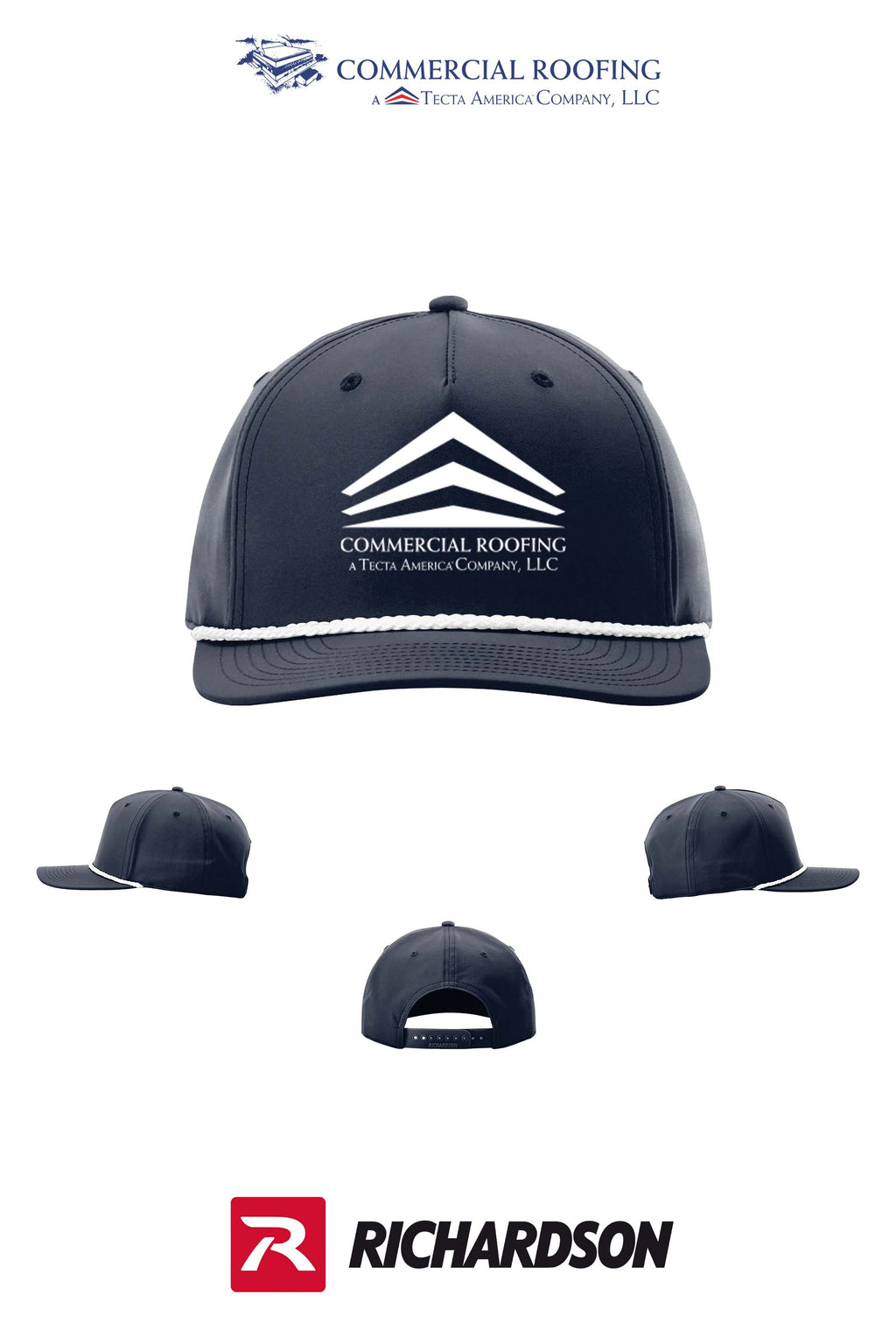 Richardson 258 Five-Panel Classic Rope Cap - Commercial Roofing