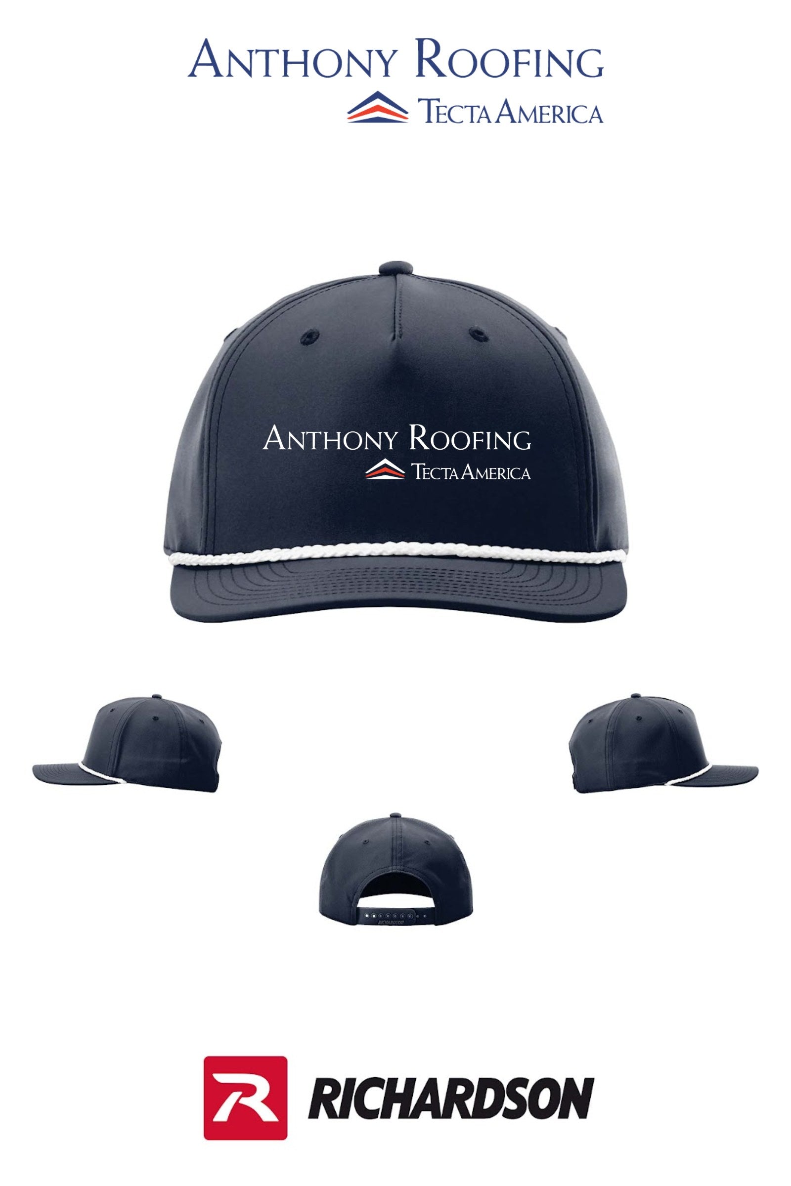 Richardson 258 Five-Panel Classic Rope Cap - Anthony Roofing