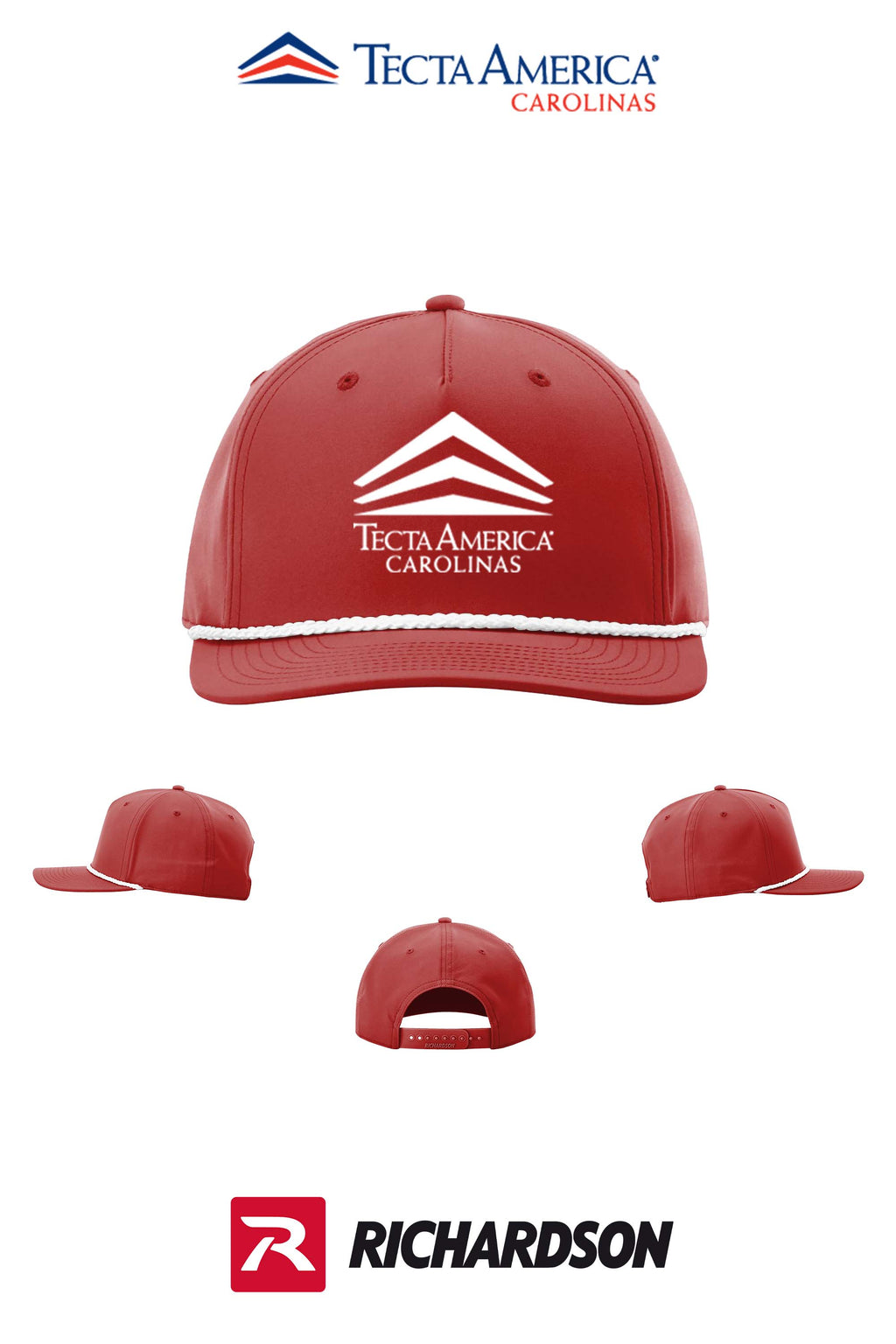 Richardson 258 Five-Panel Classic Rope Cap - Tecta America Carolinas LLC