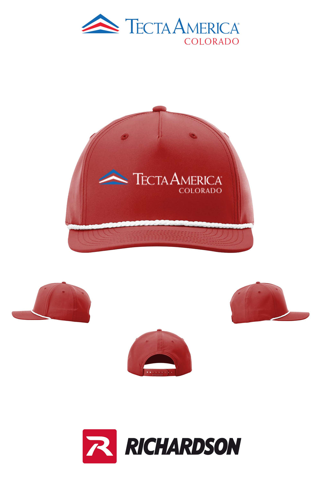 Richardson 258 Five-Panel Classic Rope Cap - Monument Roofing of Colorado