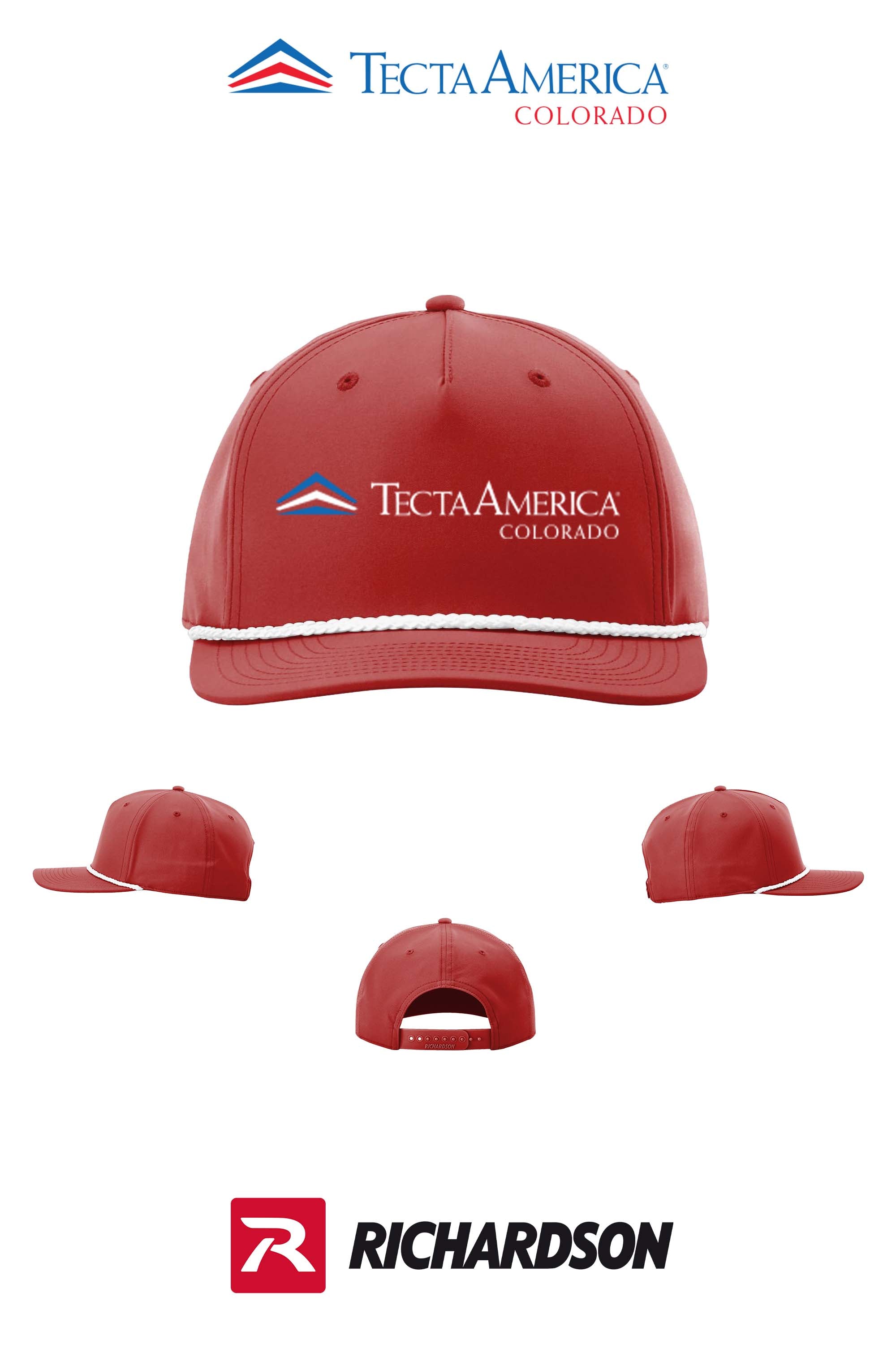 Richardson 258 Five-Panel Classic Rope Cap - Monument Roofing of Colorado
