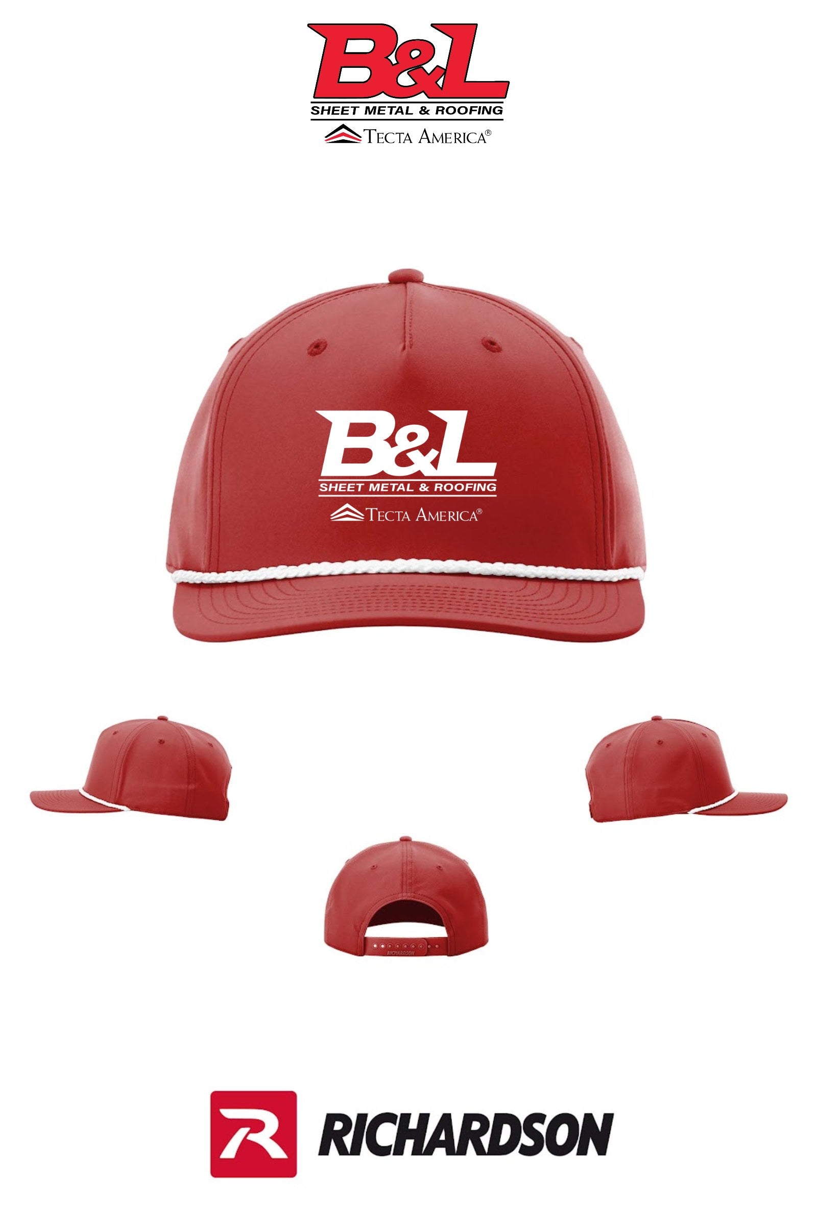 Richardson 258 Five-Panel Classic Rope Cap - B&L Sheet Metal & Roofing