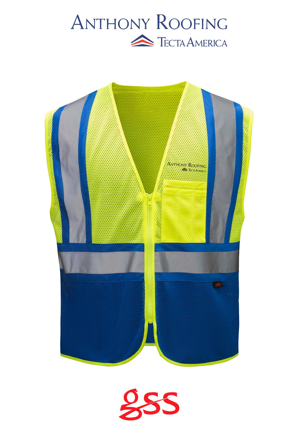 Enhanced Visibility Multi-color Vest - Anthony Roofing