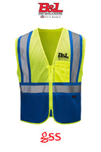Enhanced Visibility Multi-color Vest - B&L Sheet Metal & Roofing