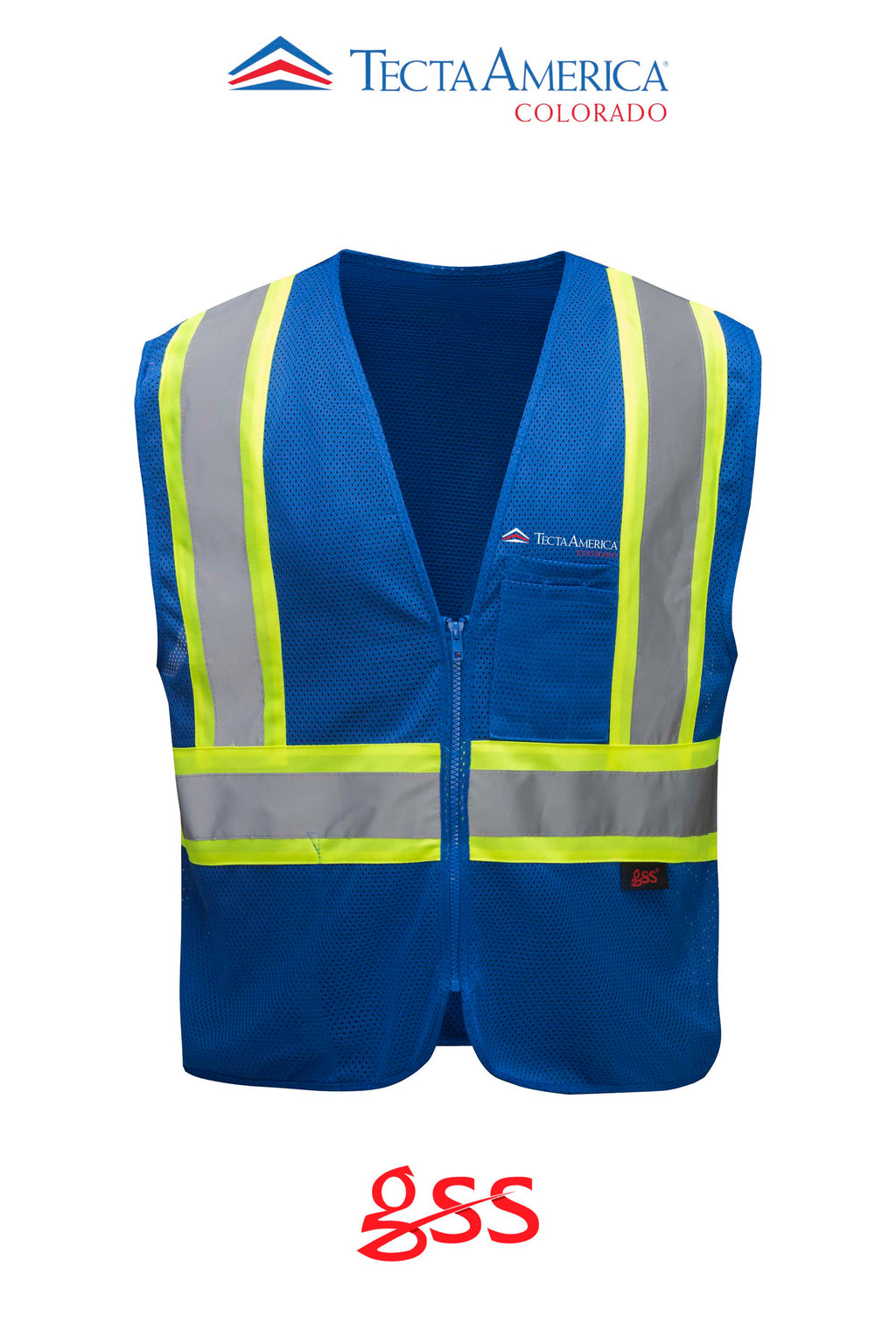 Enhanced Visibility Multi-color Vest - Monument Roofing of Colorado
