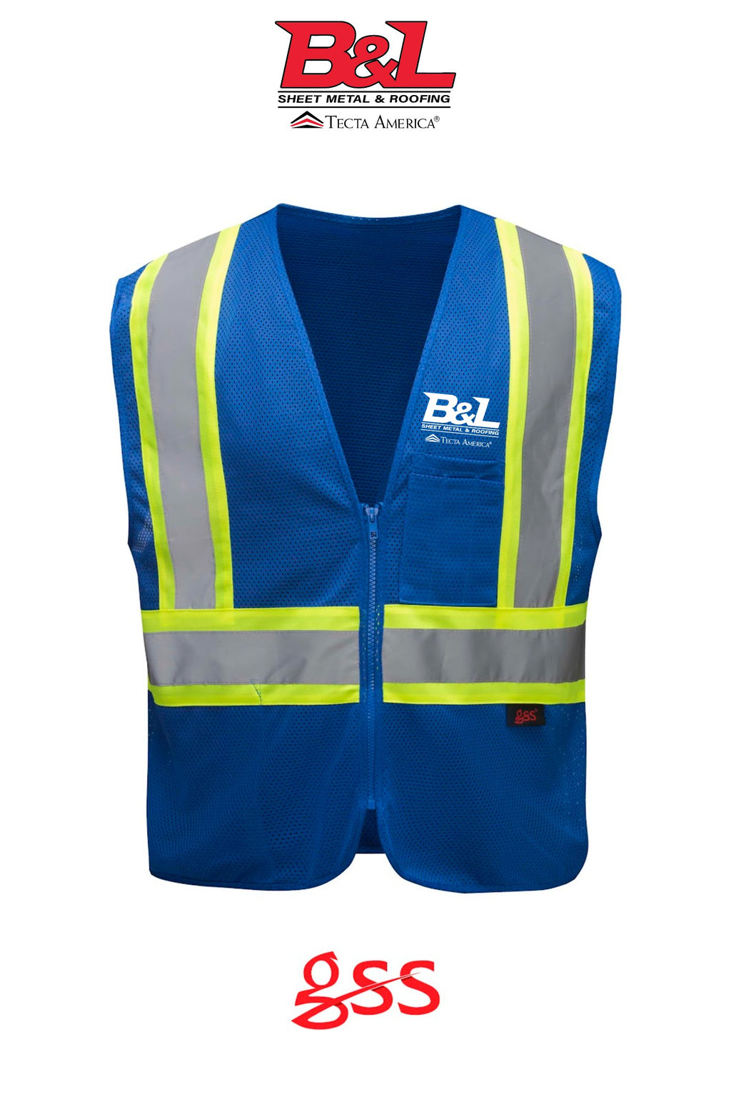 Enhanced Visibility Multi-color Vest - B&L Sheet Metal & Roofing