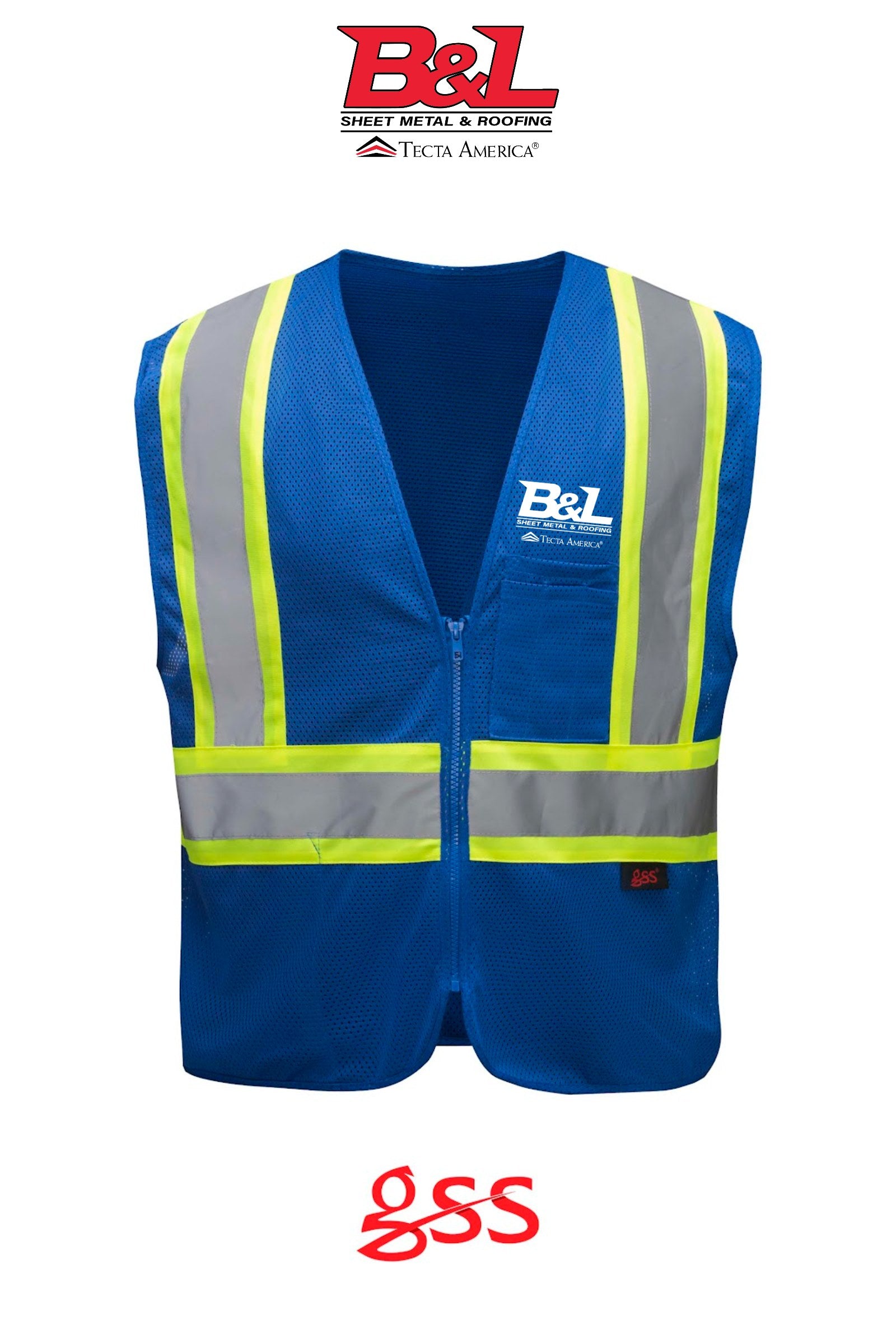 Enhanced Visibility Multi-color Vest - B&L Sheet Metal & Roofing