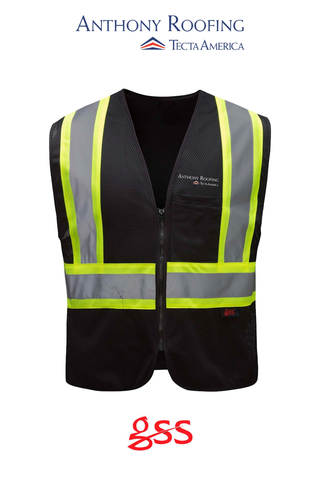 Enhanced Visibility Multi-color Vest - Anthony Roofing