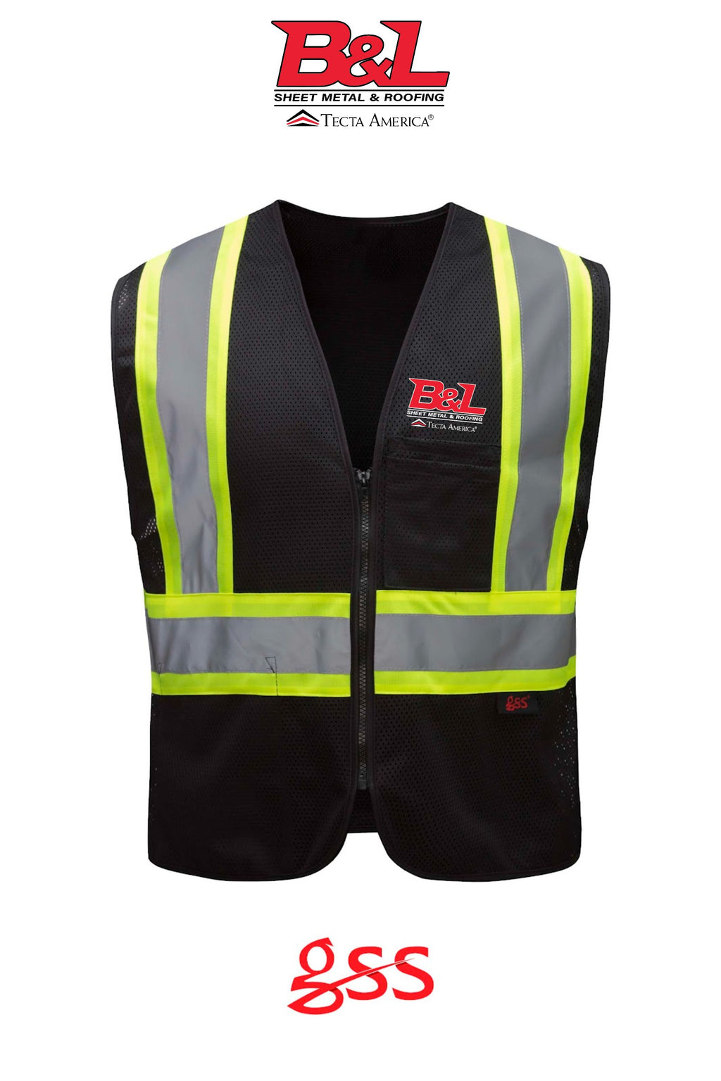 Enhanced Visibility Multi-color Vest - B&L Sheet Metal & Roofing