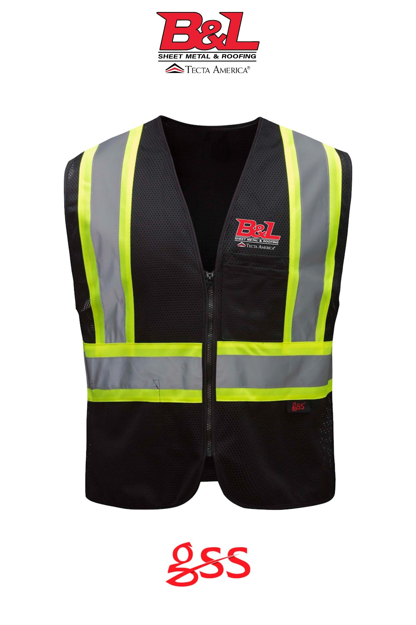 Enhanced Visibility Multi-color Vest - B&L Sheet Metal & Roofing