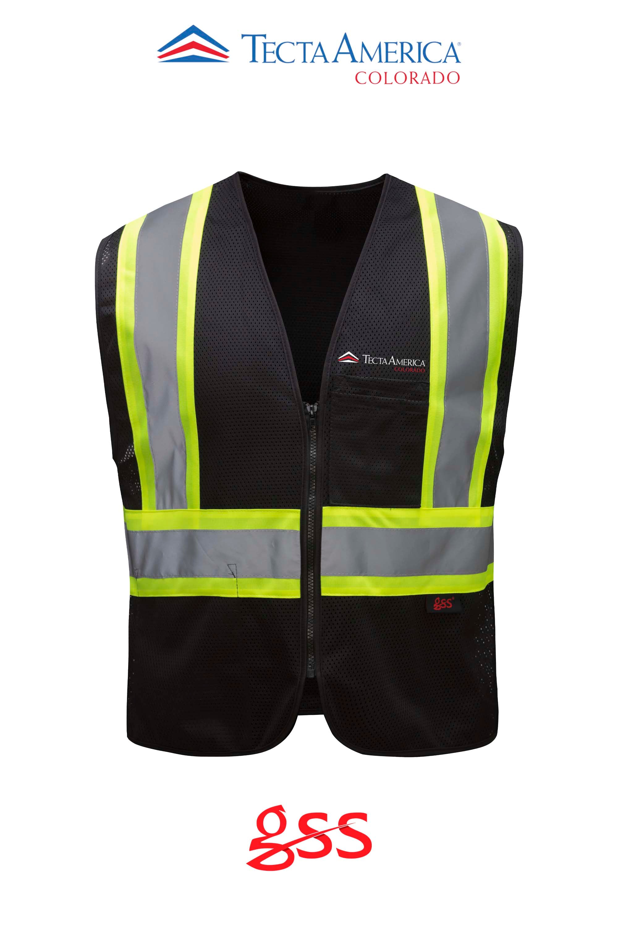 Enhanced Visibility Multi-color Vest - Monument Roofing of Colorado