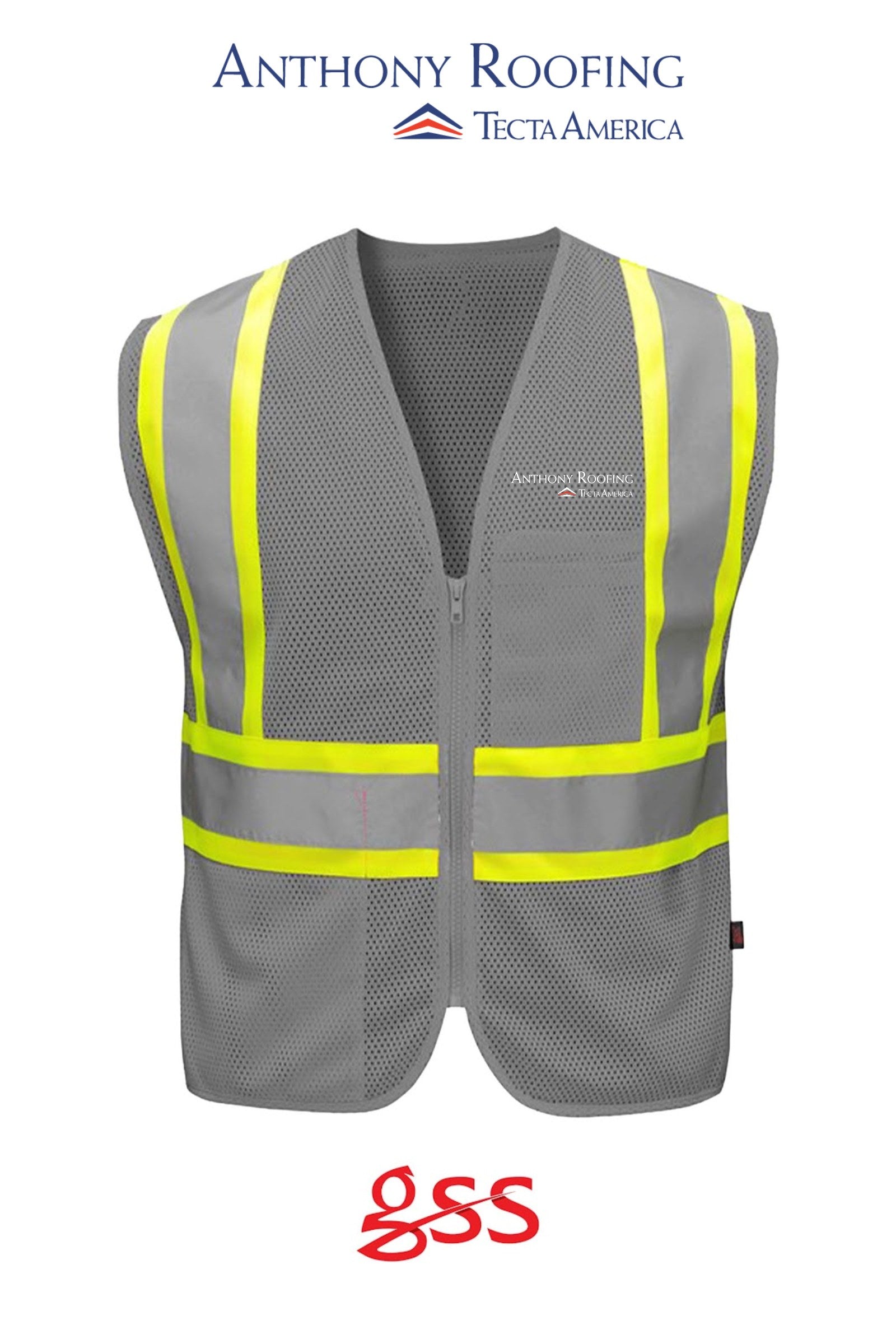 Enhanced Visibility Multi-color Vest - Anthony Roofing