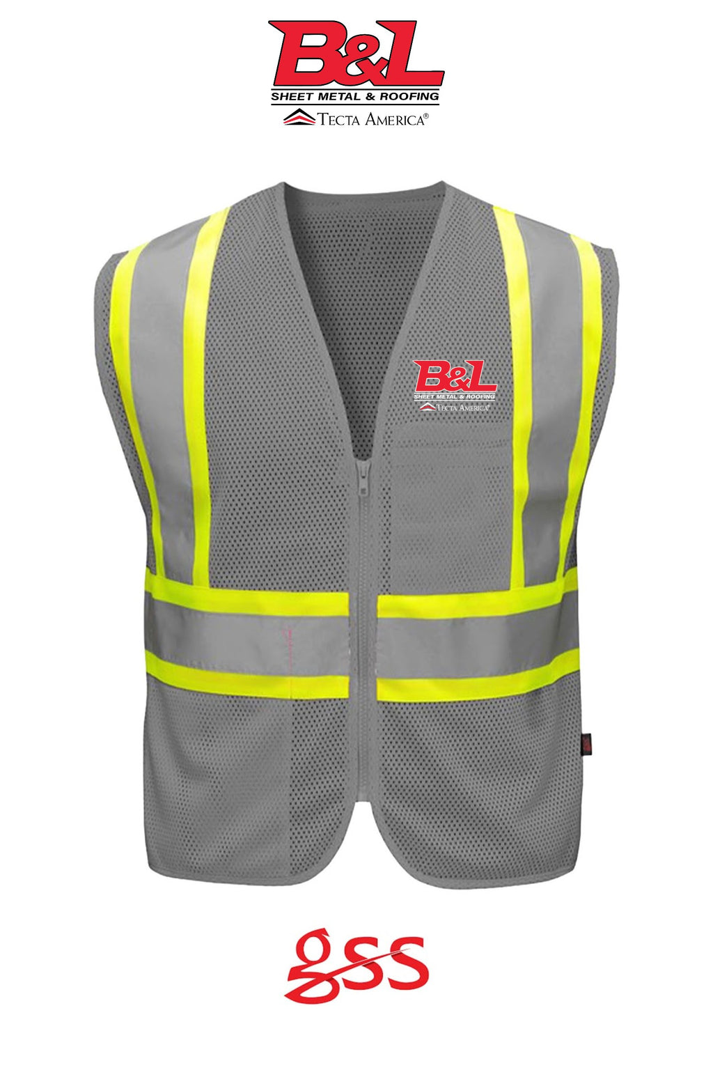 Enhanced Visibility Multi-color Vest - B&L Sheet Metal & Roofing