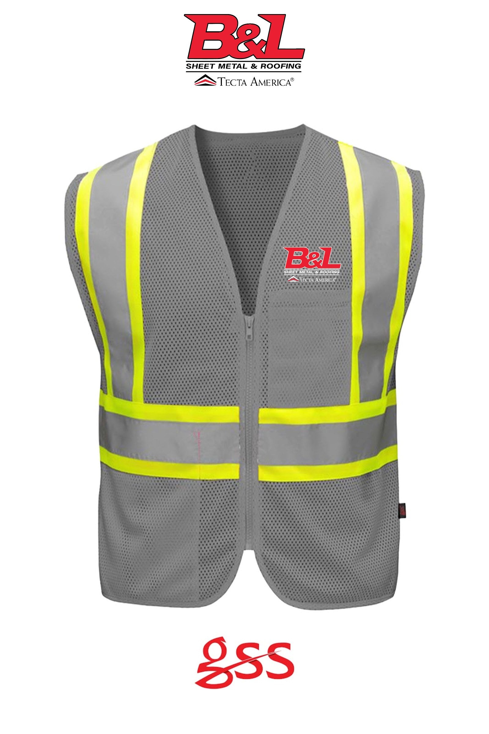 Enhanced Visibility Multi-color Vest - B&L Sheet Metal & Roofing