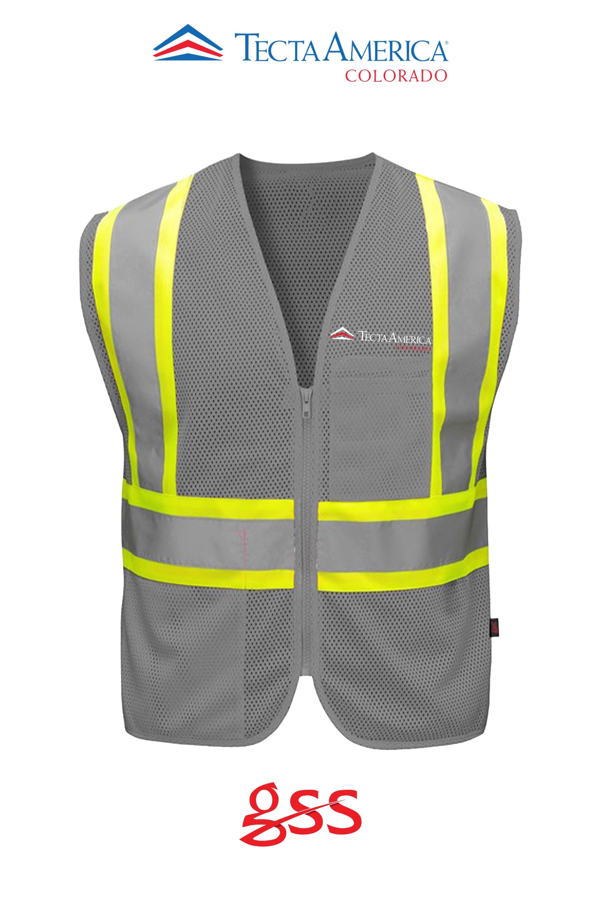 Enhanced Visibility Multi-color Vest - Monument Roofing of Colorado