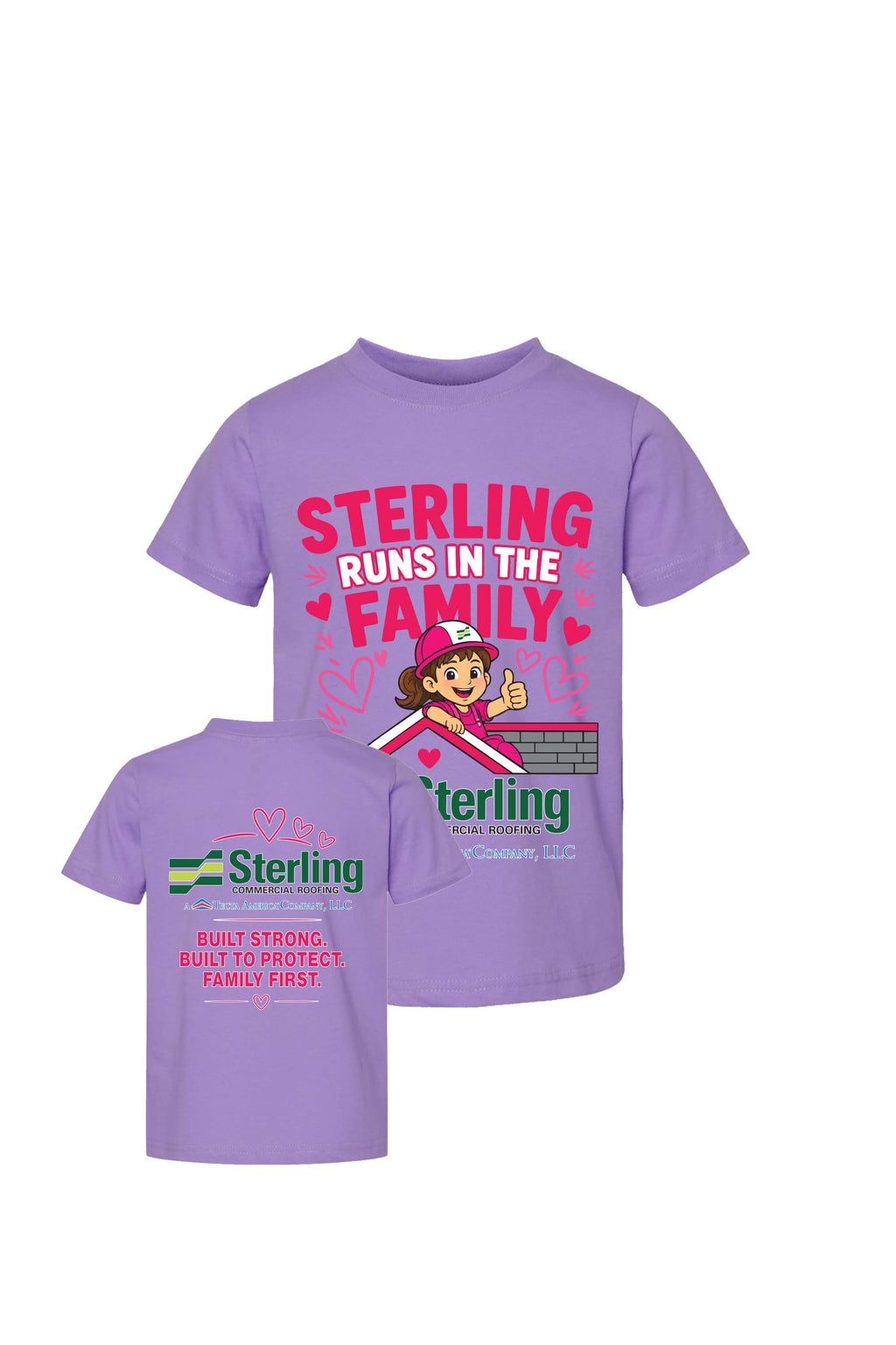 "Sterling Runs in the Family" Toddler Tee - Sterling Commercial Roofing