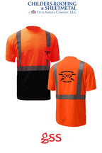 Class 2 Safety T-shirt with black bottom - CRS