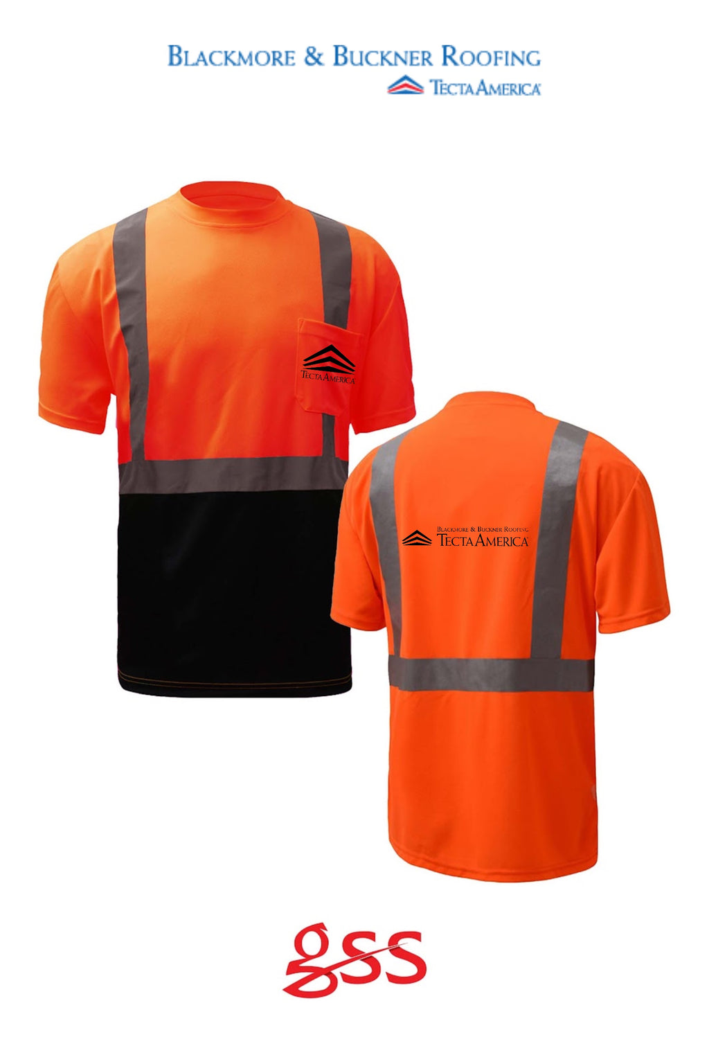 Class 2 Safety T-shirt with black bottom - Blackmore & Buckner