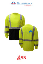 Class 2 Safety Long Sleeve with black bottom - Monument Roofing of Colorado