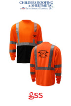 Class 2 Safety Long Sleeve with black bottom - CRS
