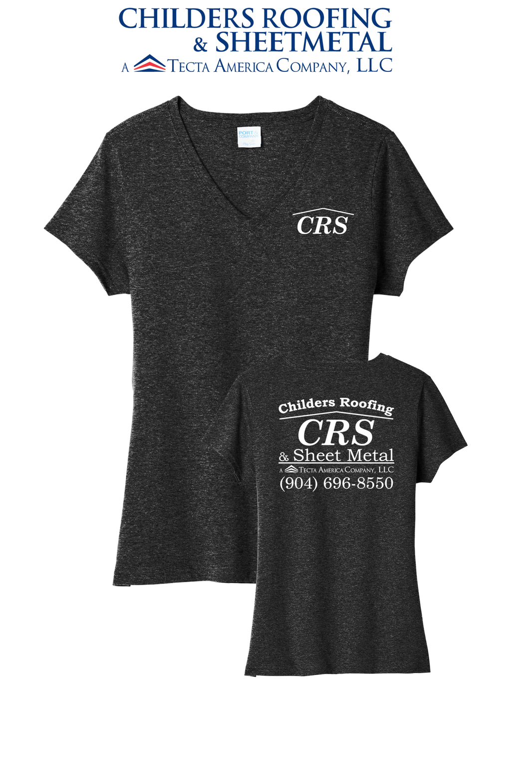 Port & Co™ Women's Tri-Blend V-Neck Tee - CRS