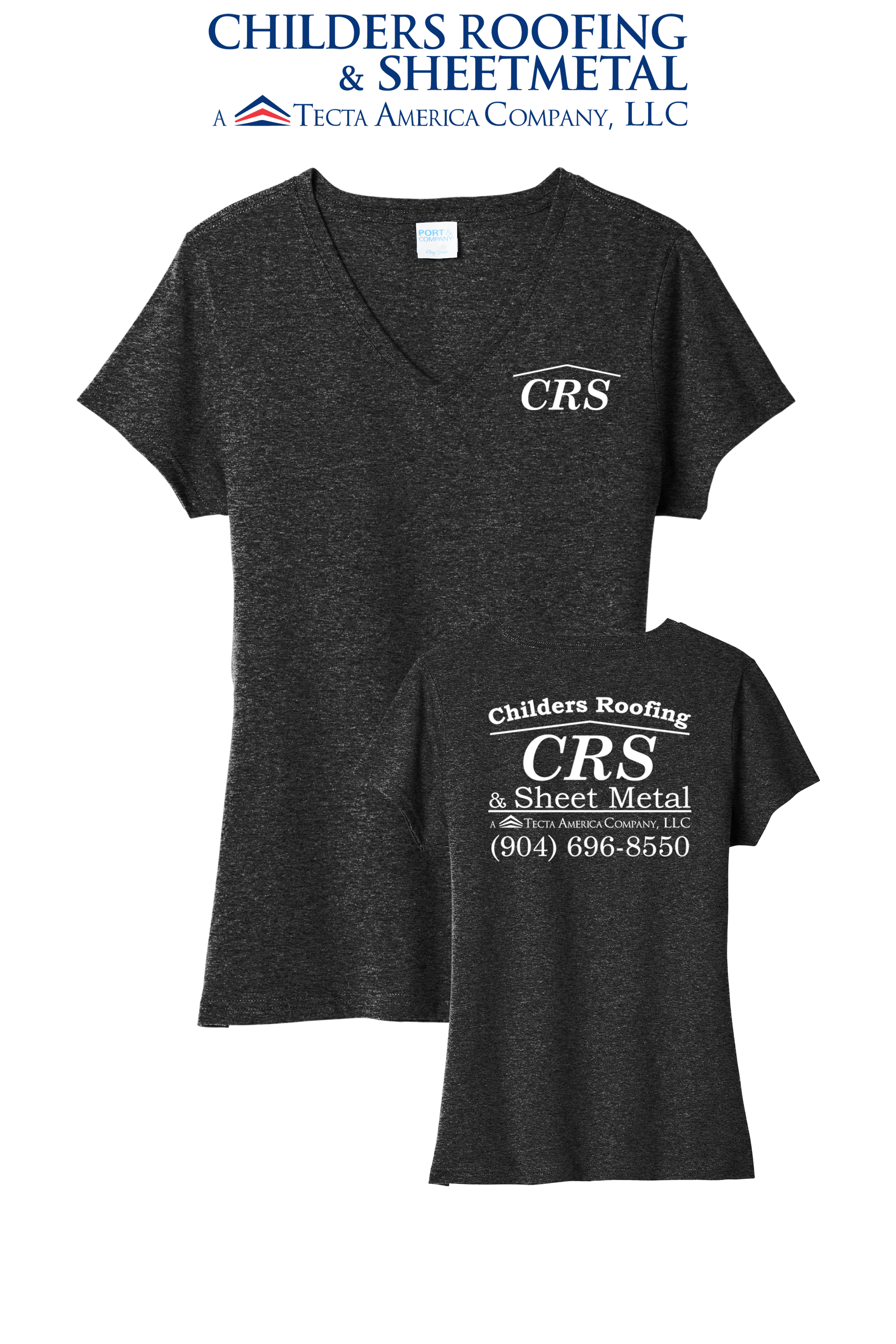 Port & Co™ Women's Tri-Blend V-Neck Tee - CRS