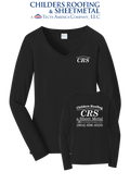Port & Co™ Women's Long Sleeve Fan Favorite™ V-Neck Tee - CRS