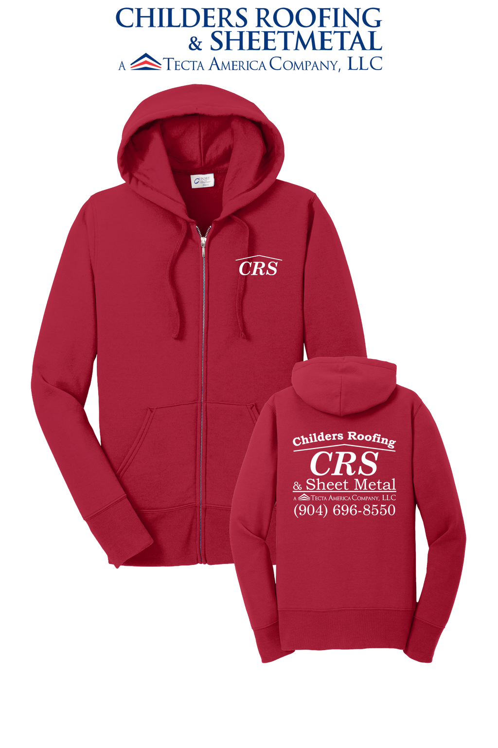 Port & Co™ Women's Core Fleece Full-Zip Hooded Sweatshirt - CRS