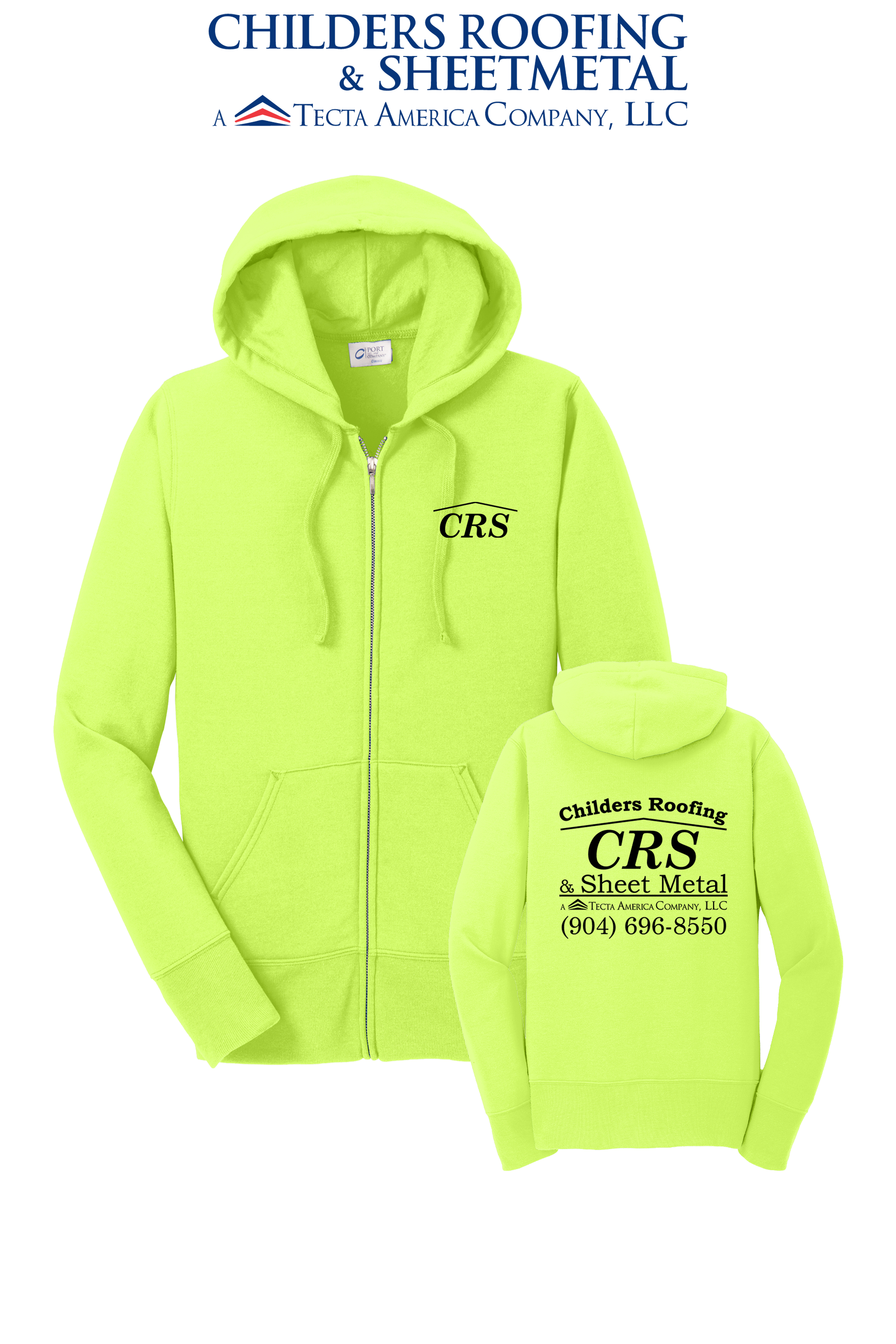 Port & Co™ Women's Core Fleece Full-Zip Hooded Sweatshirt - CRS